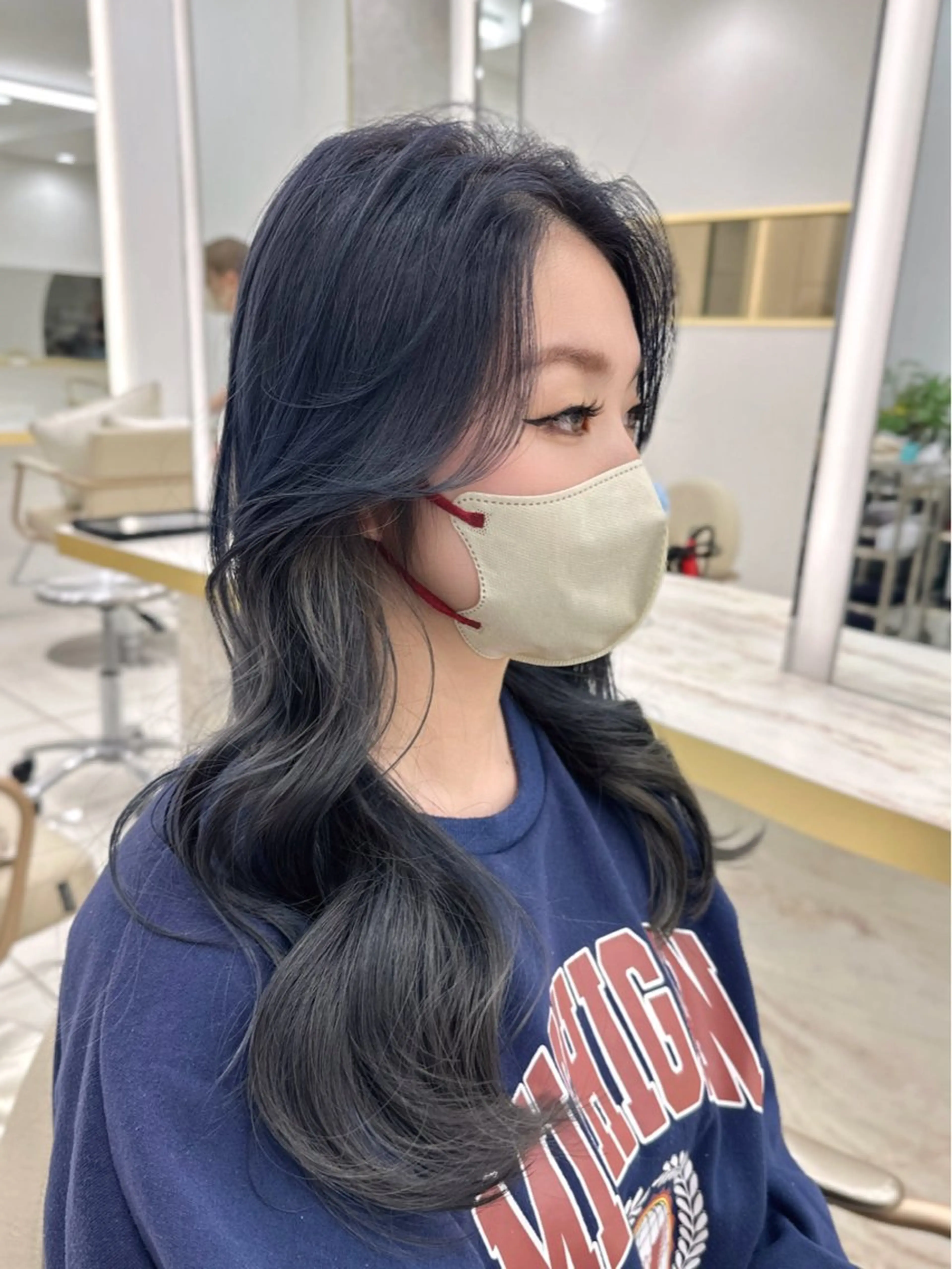 ロング カラー 前髪顔周り/レイヤー 韓国/桔川恒のヘアスタイル