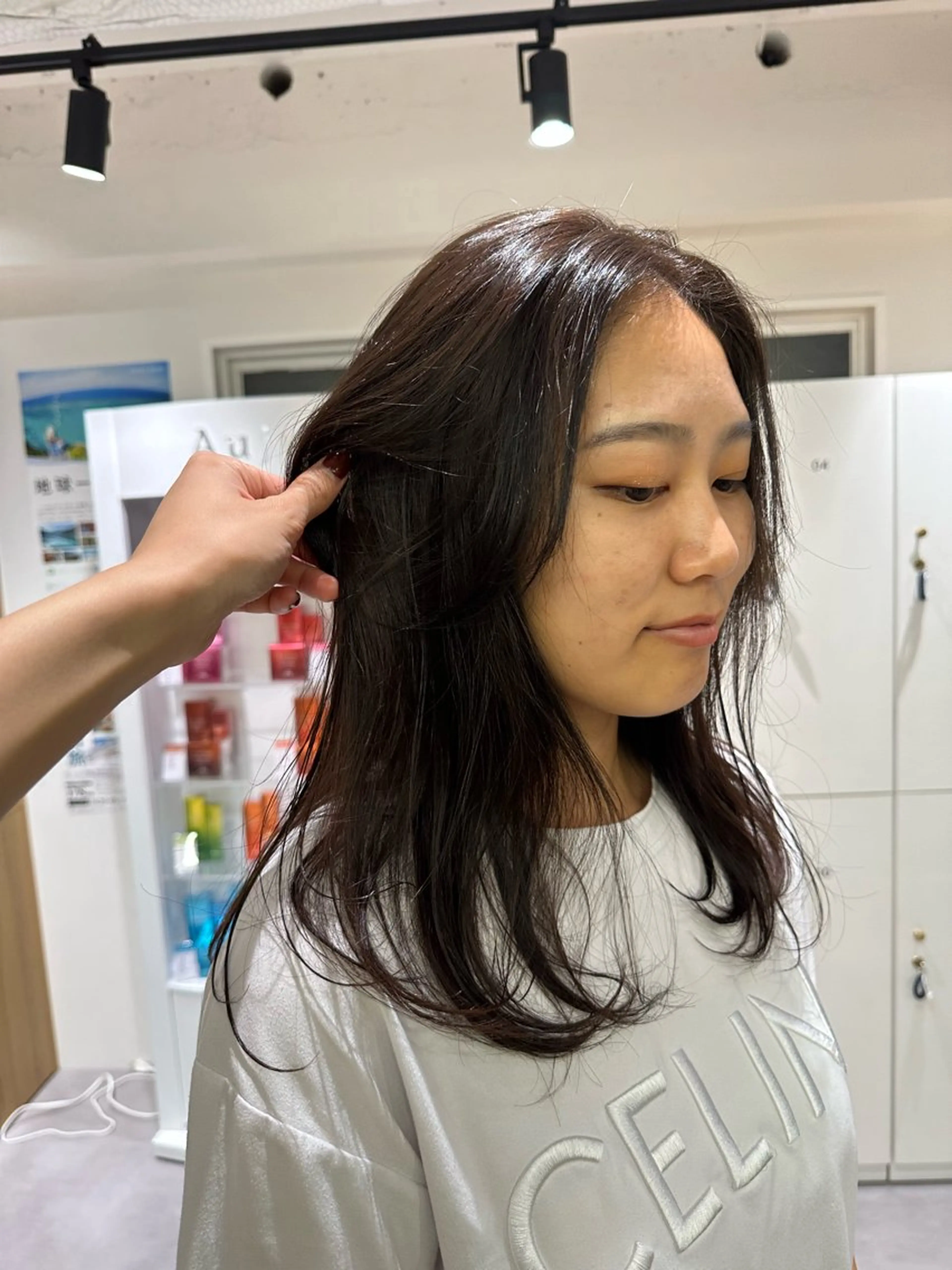 カラー オレンジ 川上 彩夏のヘアスタイル