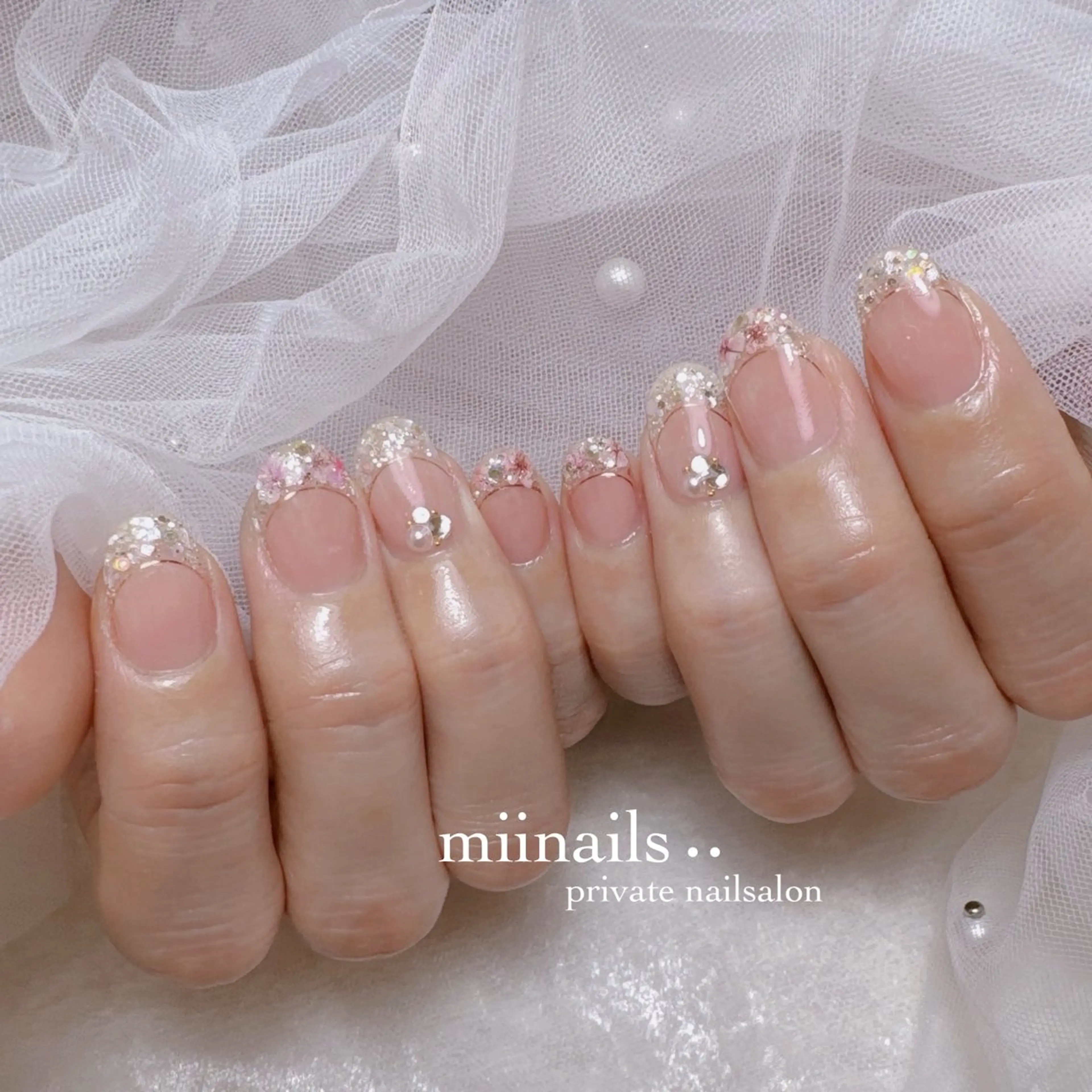 ネイル 韓国ネイル マグネットネイル ワンホンネイル ハンドネイル nailsalon miinailsのネイルデザイン