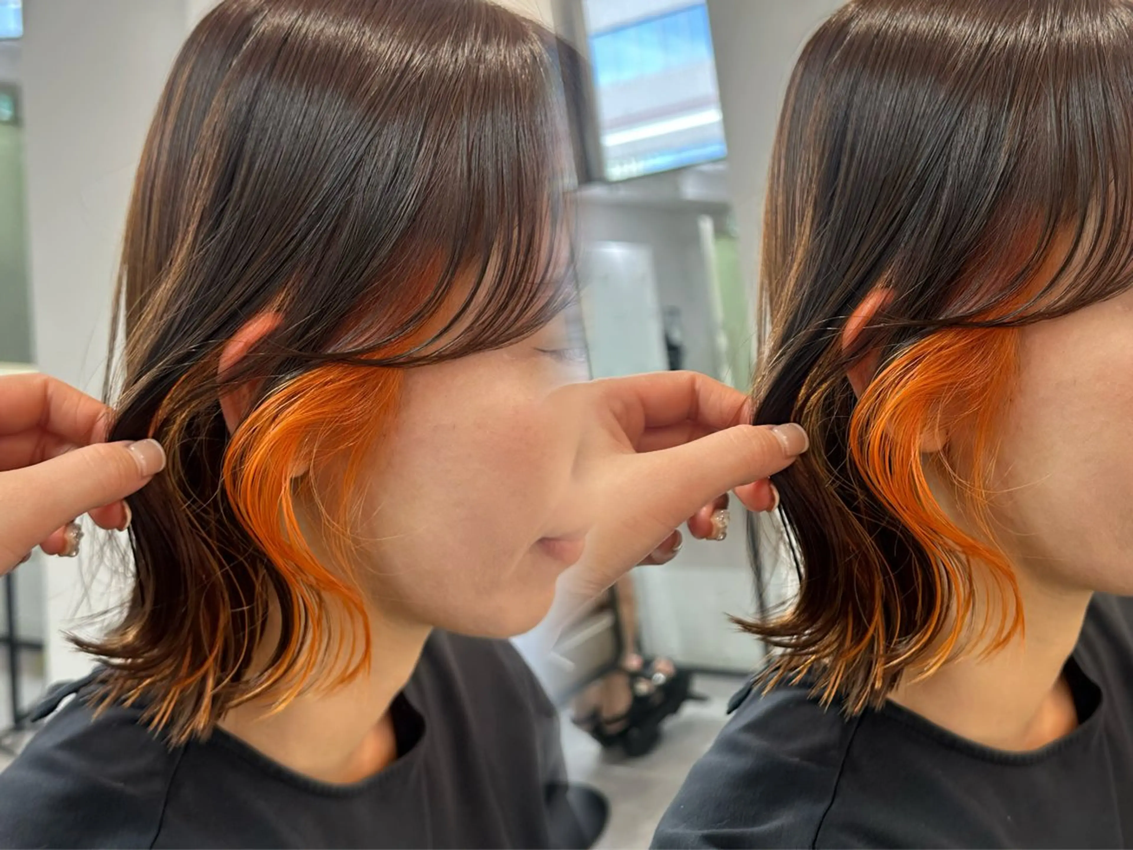 ミディアム カラー カット ヘアカラー MOE 🌙新宿三丁目のヘアスタイル