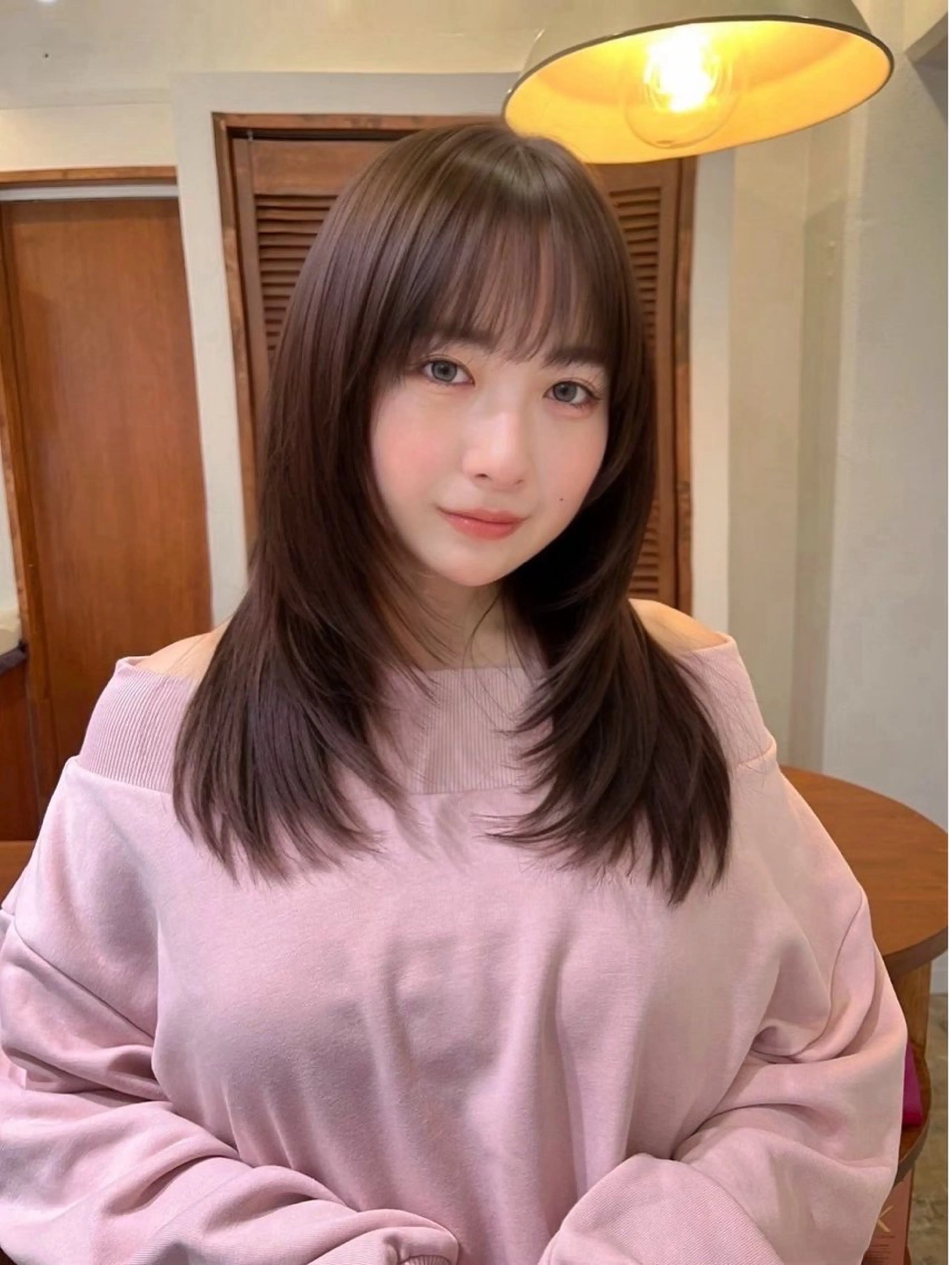 セミロング カラー ヘアカラー トリートメント 長島美織 /透明感カラーのヘアスタイル