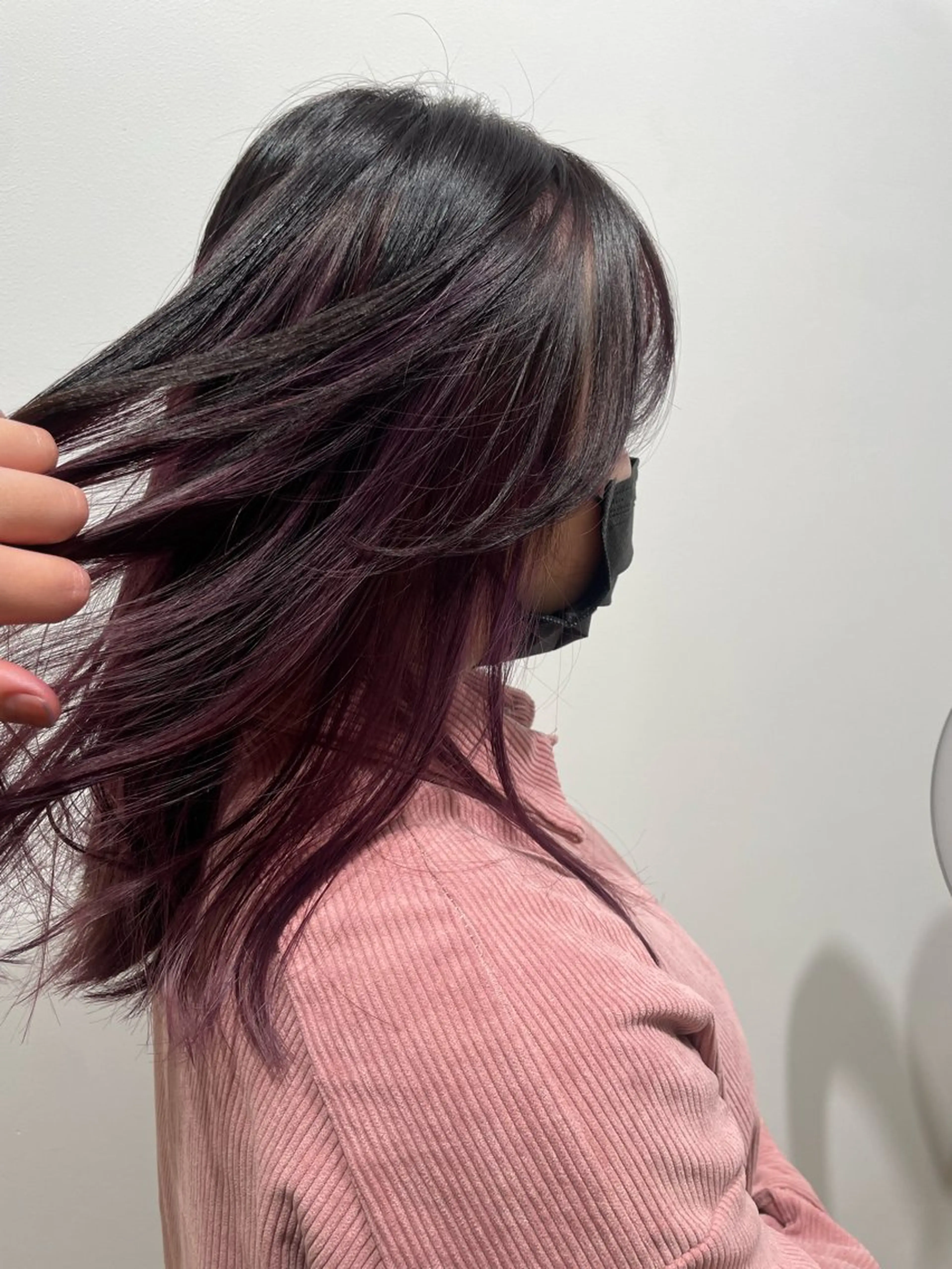 ミディアム パープルカラー 韓国/顔周りカット /キム チョウヒのヘアスタイル