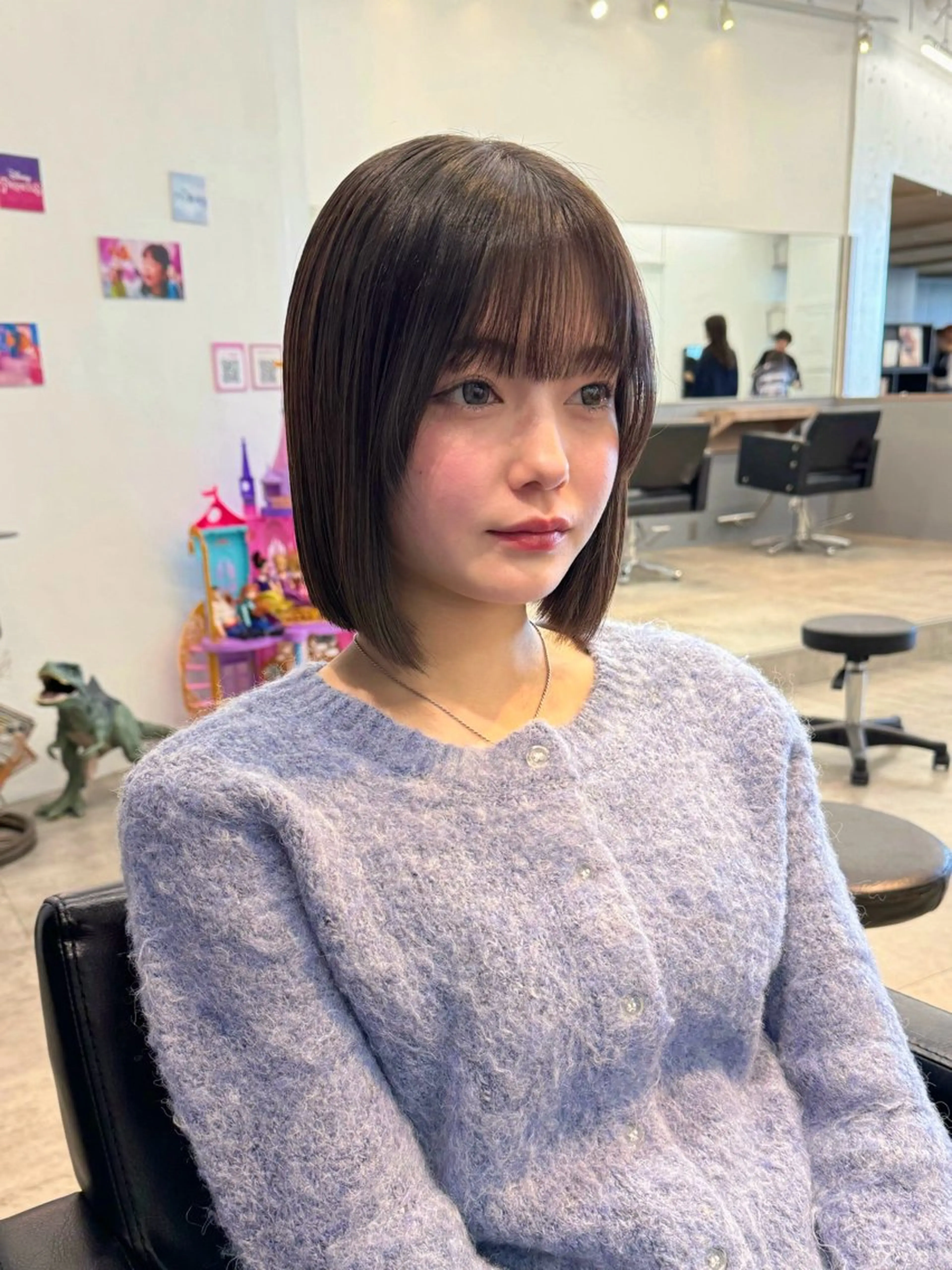 ショート カラー グレージュ/レイヤー /ボブ/moyu🎀のヘアスタイル