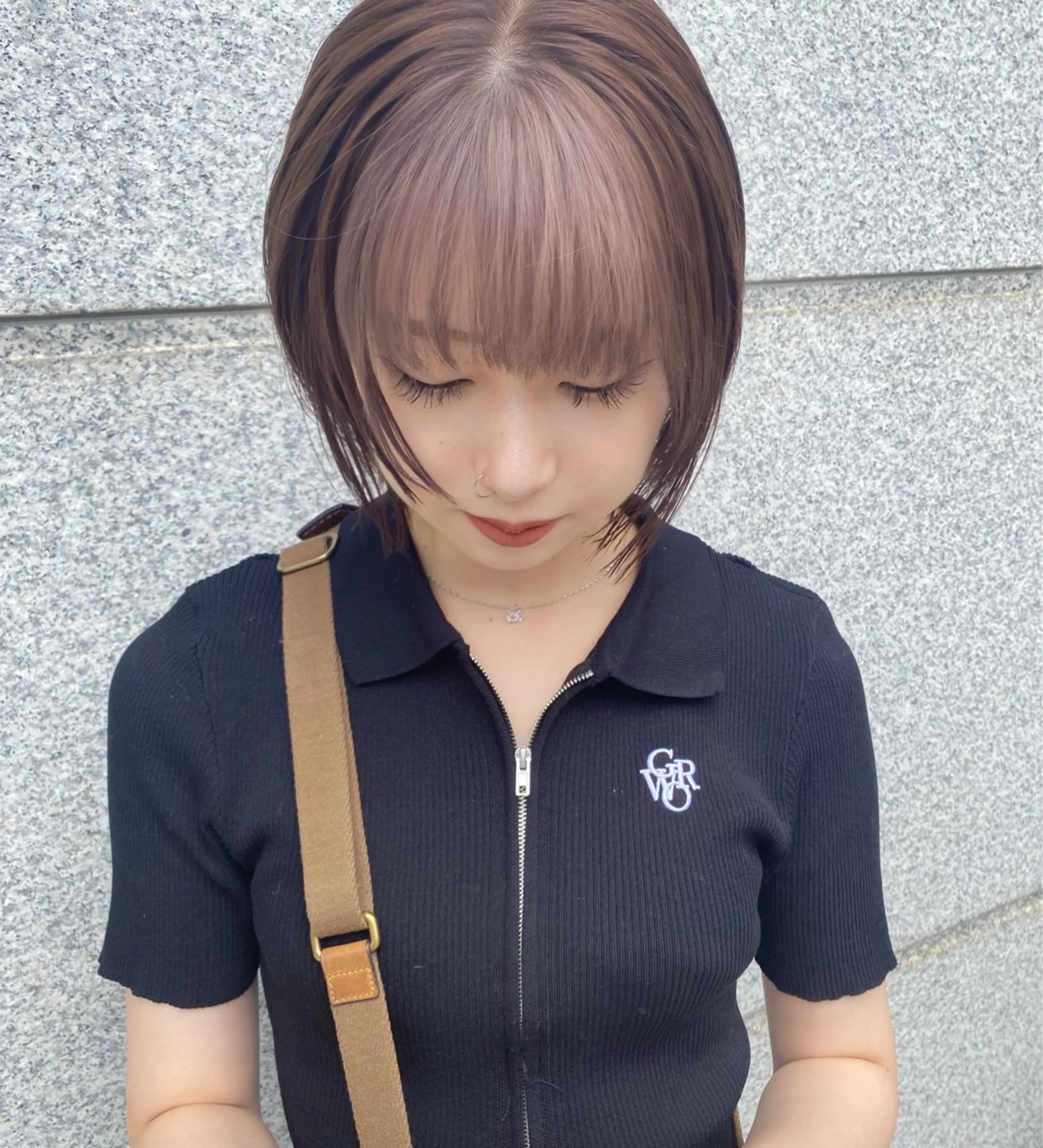 ミディアム カラー ヘアアレンジ カット ヘアカラー トリートメント 広島/ボブ/レイヤー 🌿‬wakabaのヘアスタイル