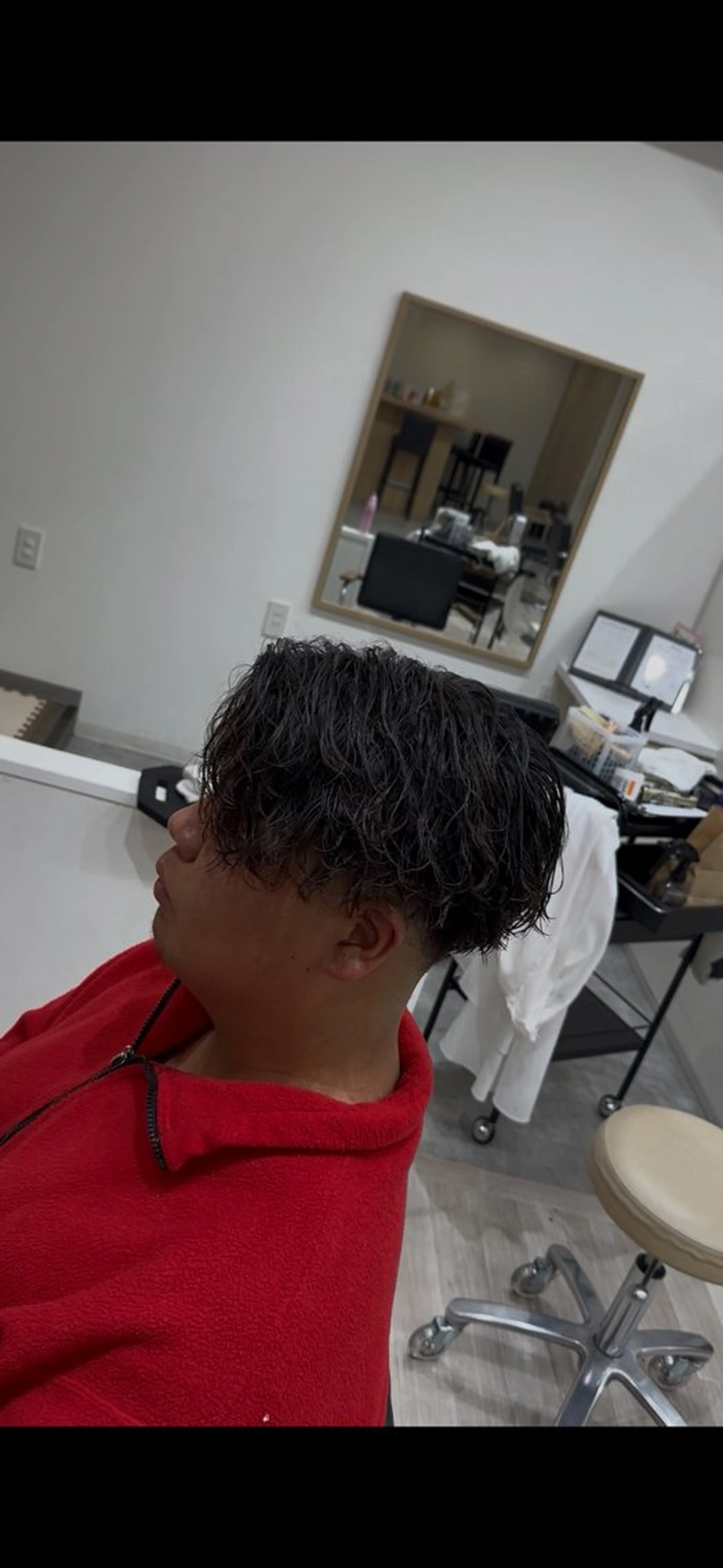 ショート パーマ メンズ フェードカット カット パーマ Chere ore 新金岡所属・ツイスパ/フェード /辻諒哉のヘアスタイル