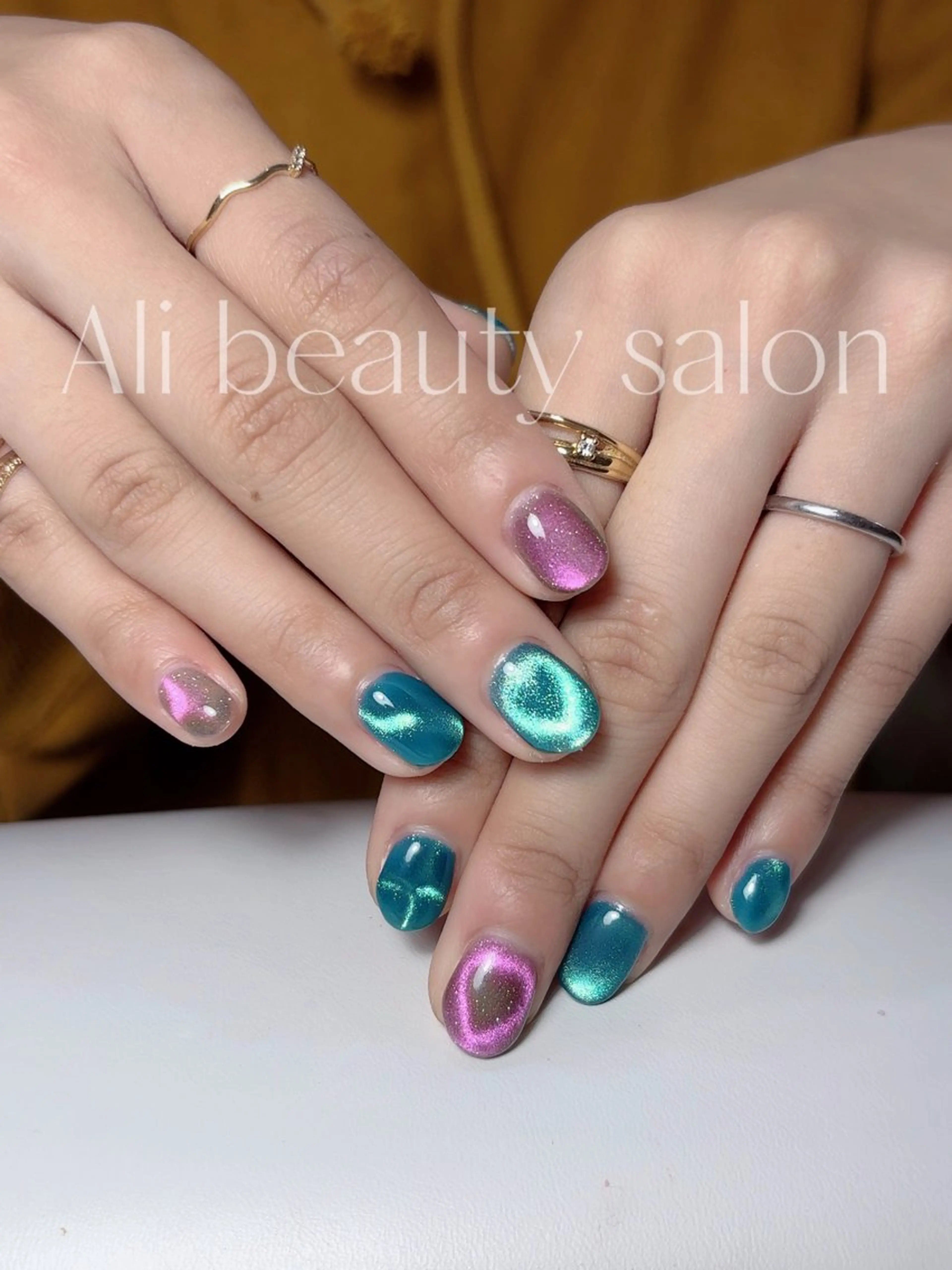 ネイル ハート マグネットネイル ハンドネイル Ali 新小岩 ネイル専門のネイルデザイン