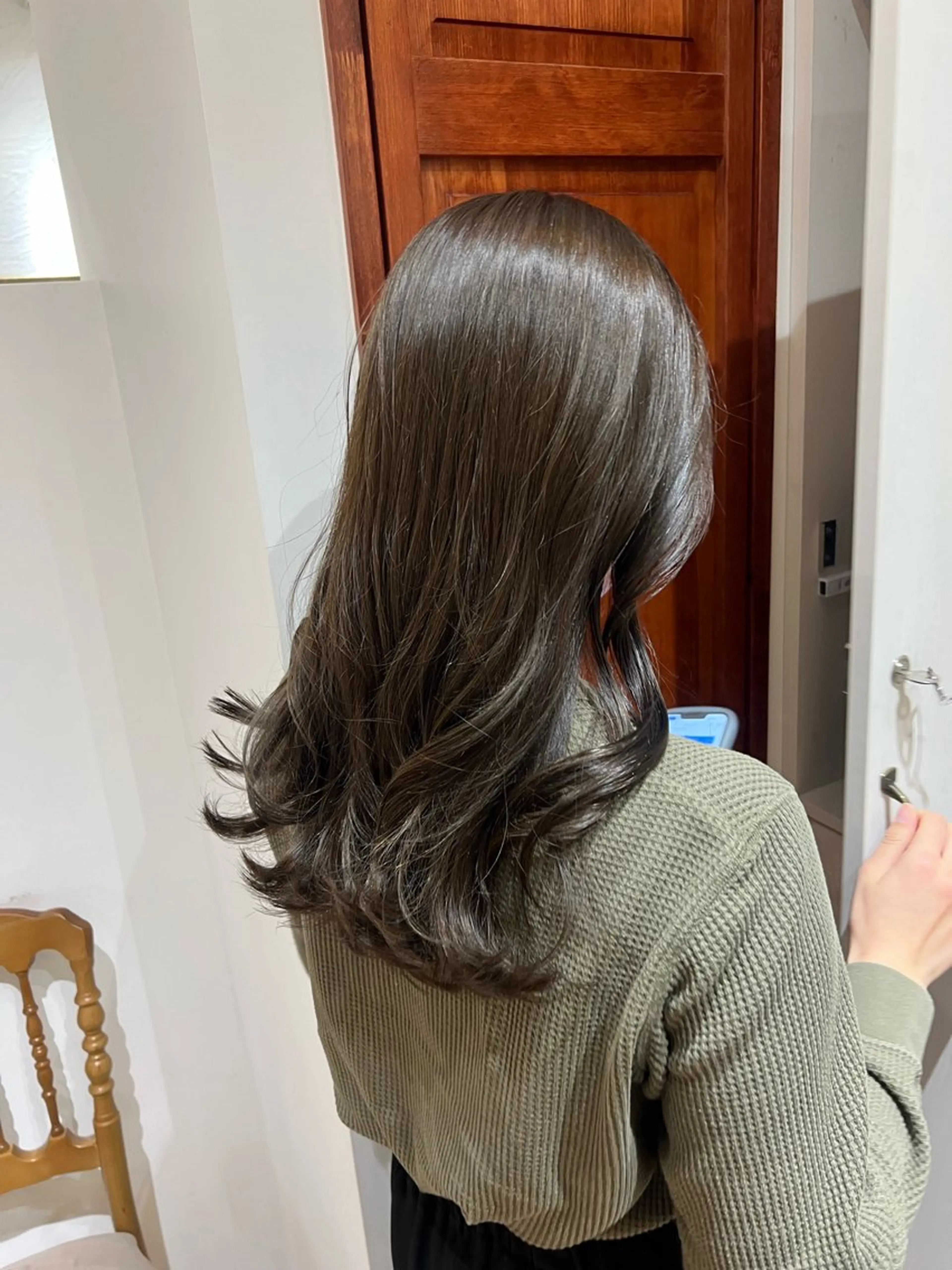 セミロング カラー 🥀韓国ヘア🥀 宮津真菜のヘアスタイル