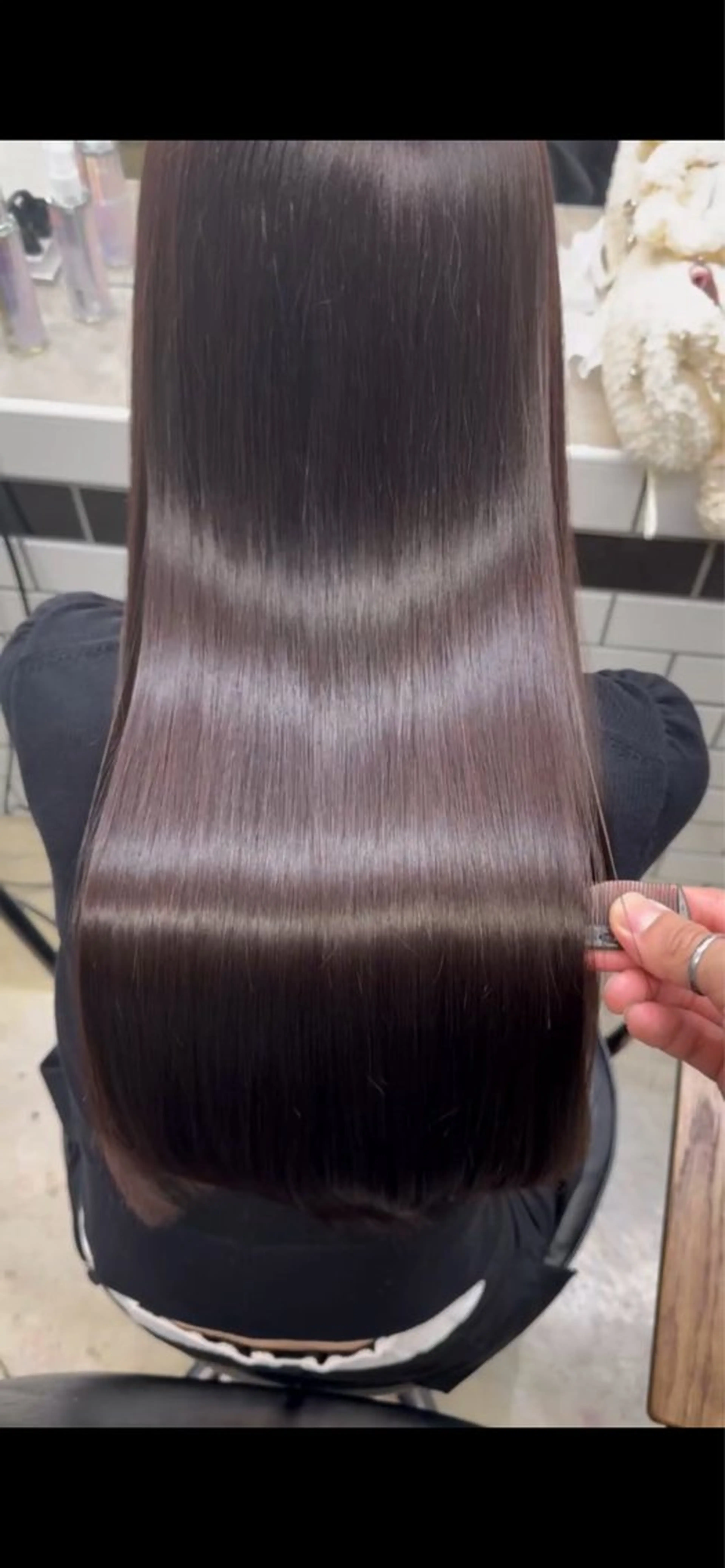 セミロング 髪質改善 トリートメント 透明感/血色カラー/ 似合せレイヤー/ゆいのヘアスタイル