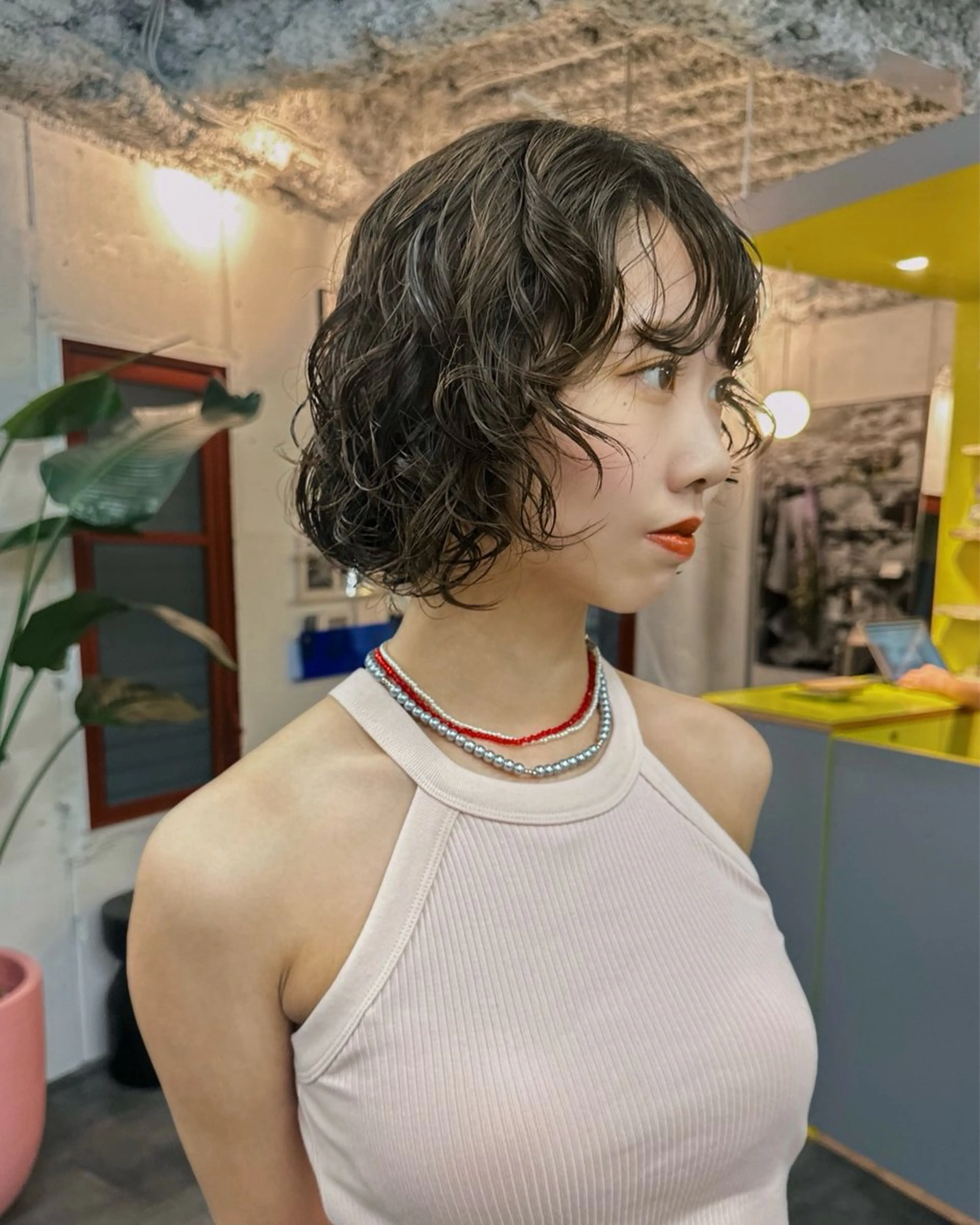 ショート カラー パーマ カット ヘアカラー パーマ レイヤー/パーマ /ウルフ/nabeのヘアスタイル