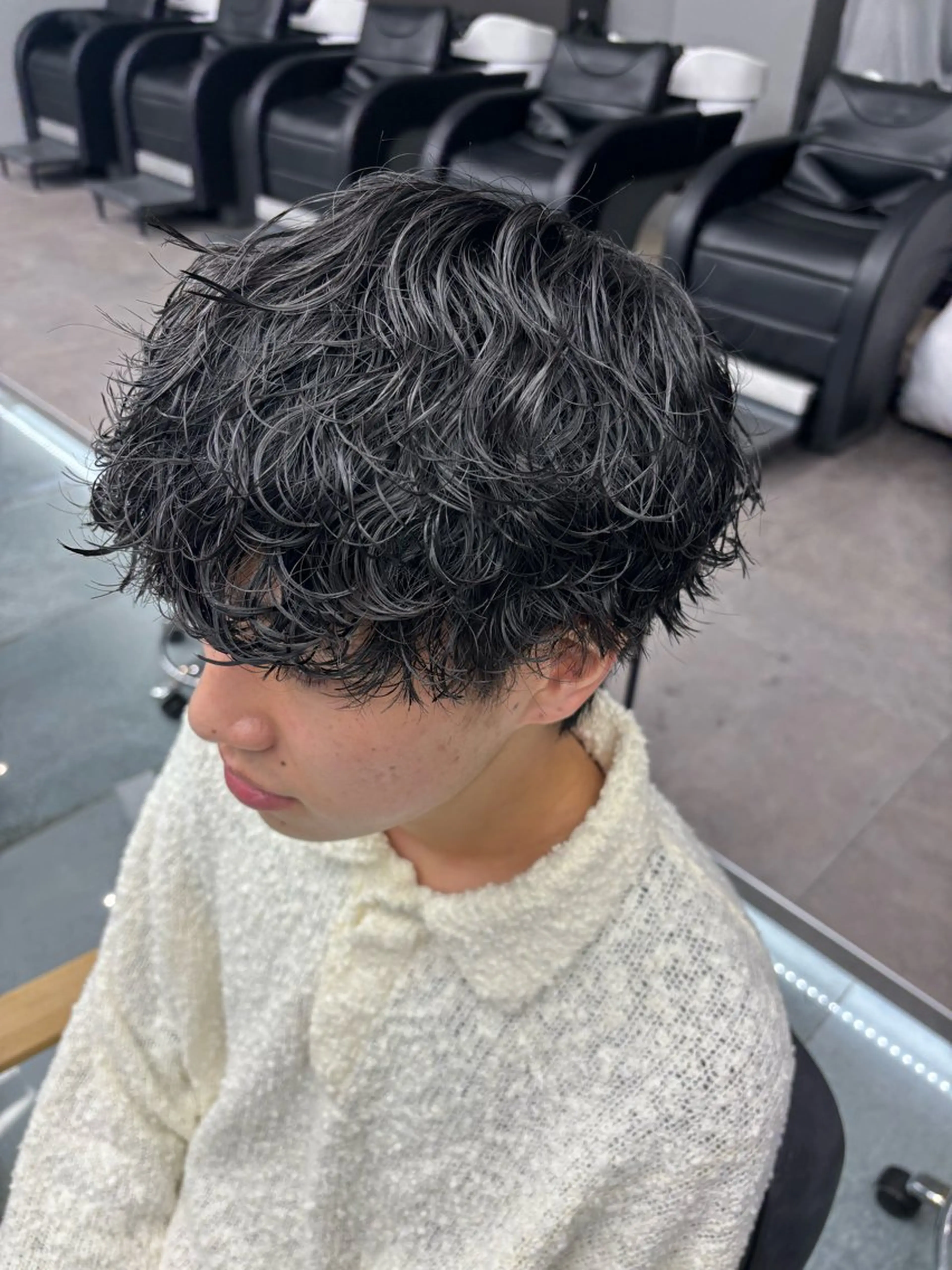 ショート パーマ メンズパーマ/韓国 ヘア/Mino🤍のヘアスタイル