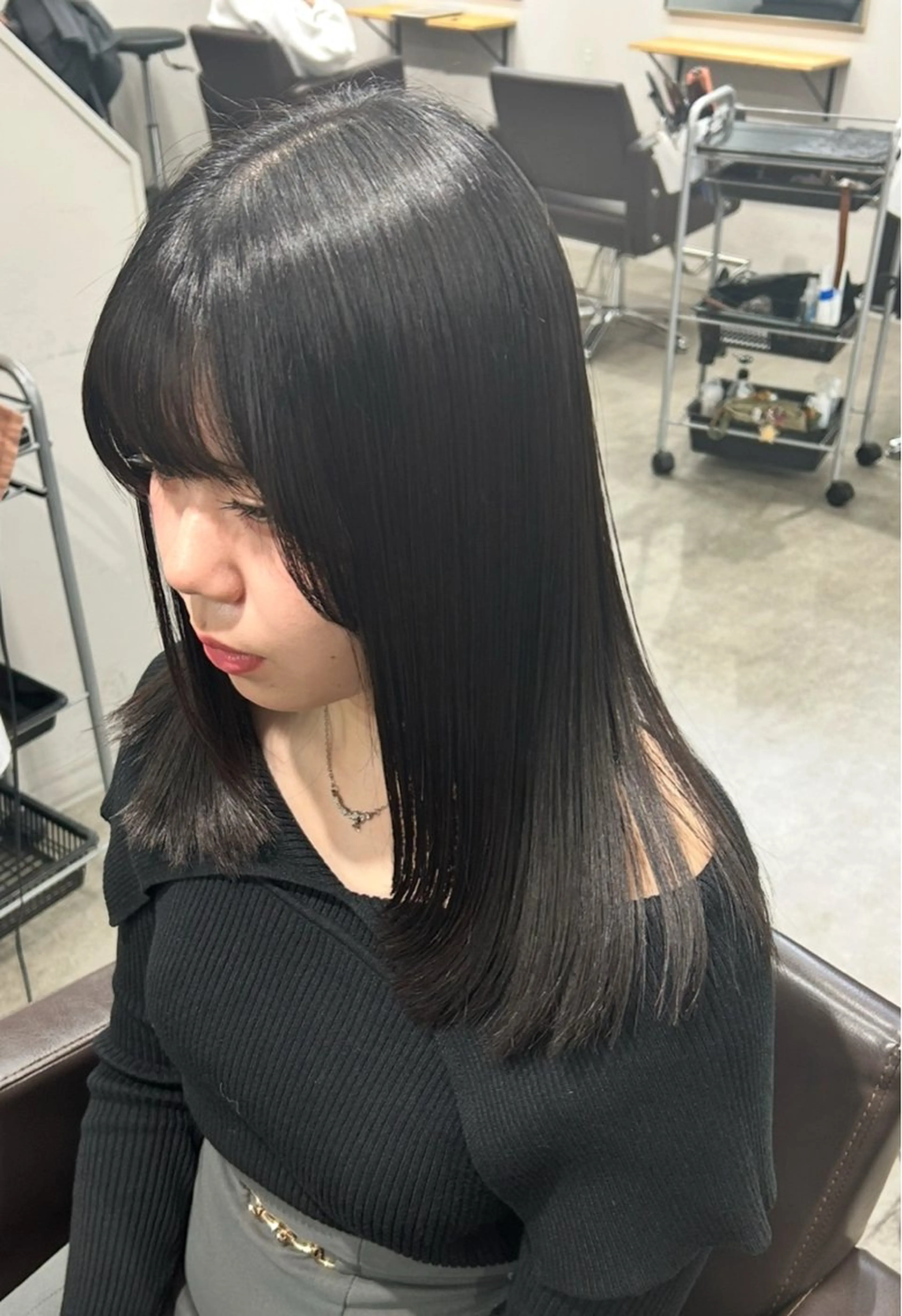 ミディアム レイヤーカット ローレイヤー カット 縮毛矯正 透明感/ダブルカラー /🌸ERI🌸のヘアスタイル