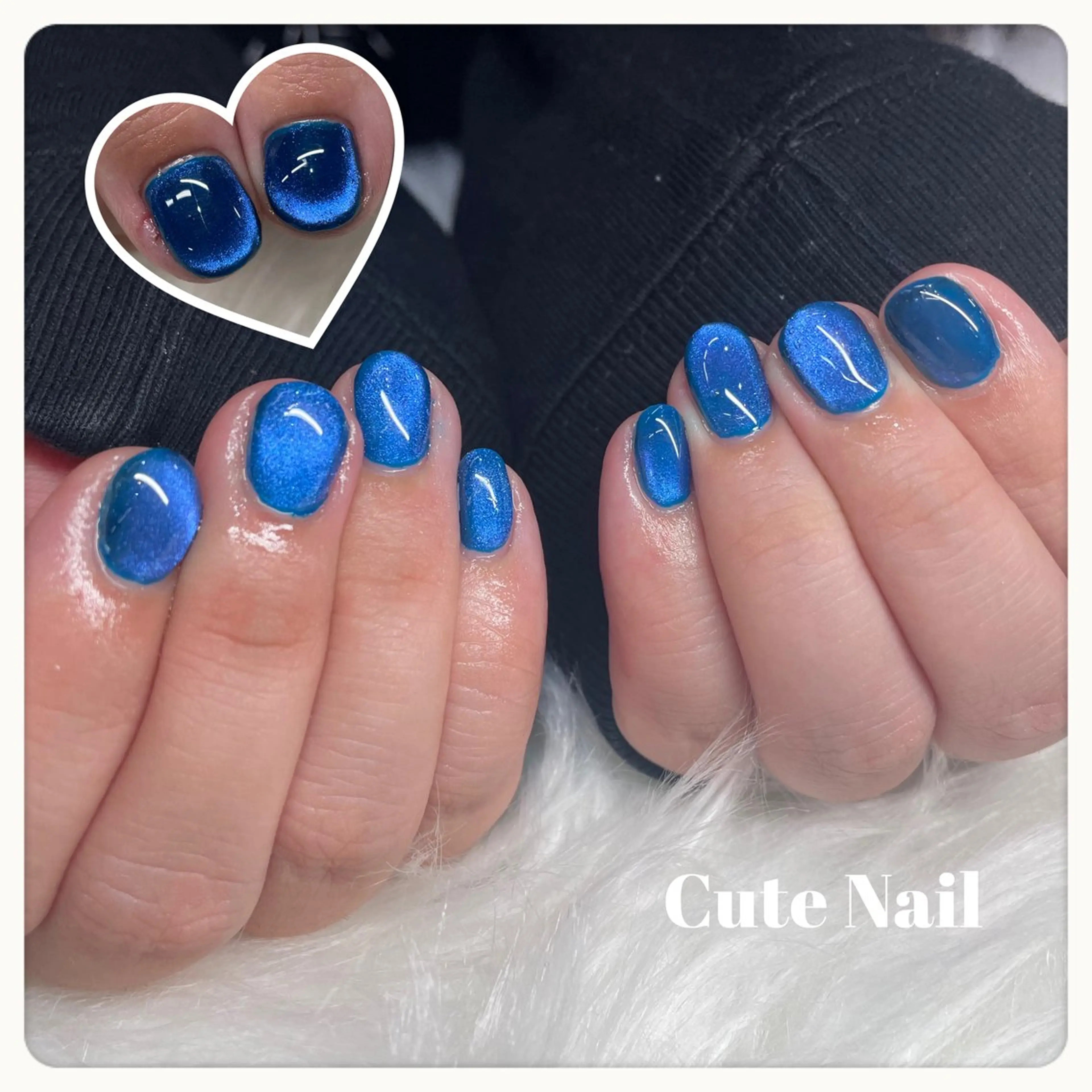 ネイル マグネットネイル GO TODAY SHAiRE SALON原宿 Liber所属・️🫧もこ 艶感ネイル🫧のネイルデザイン