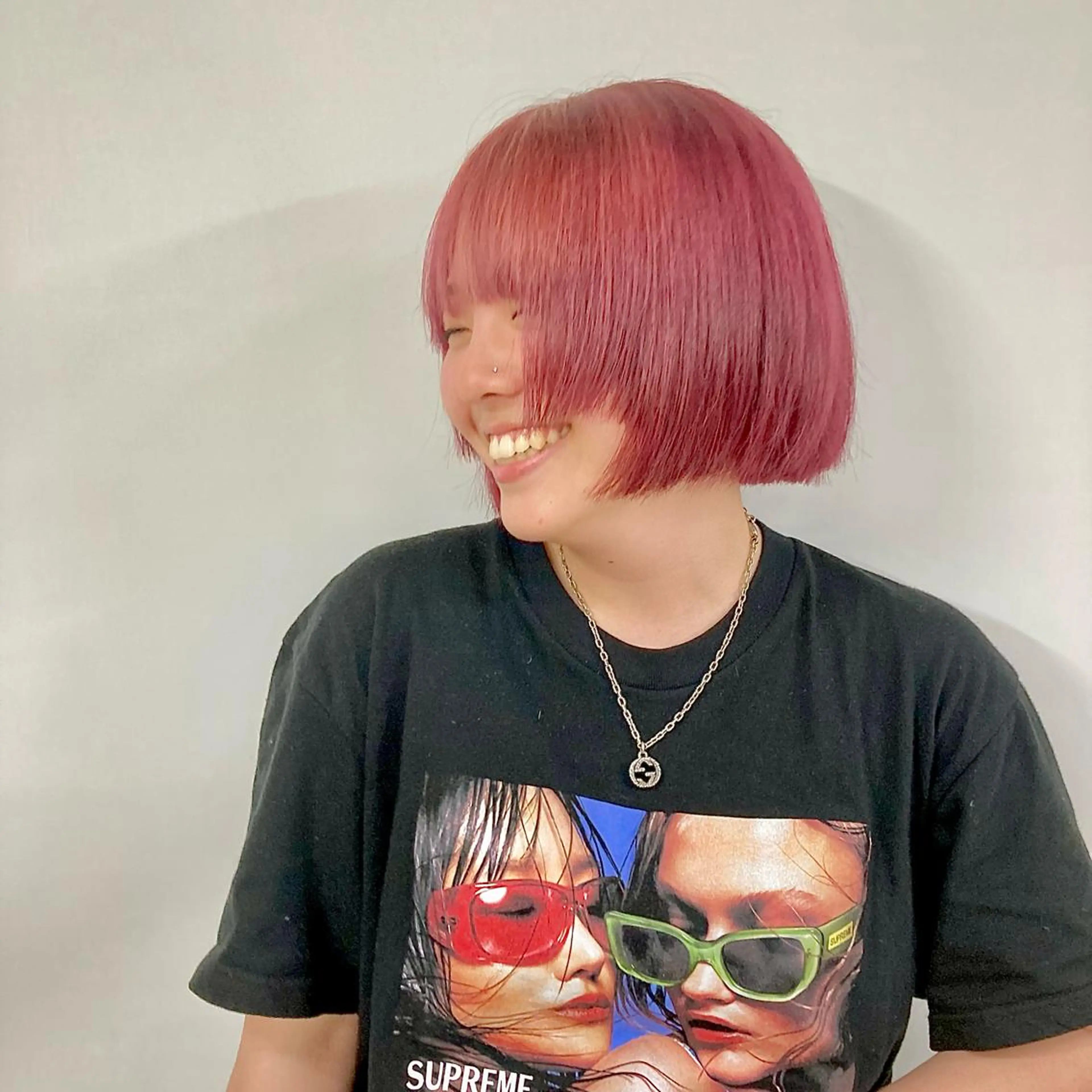 ショート カラー パーマ ヘアアレンジ ウルフレイヤー エクステ/kokiのヘアスタイル