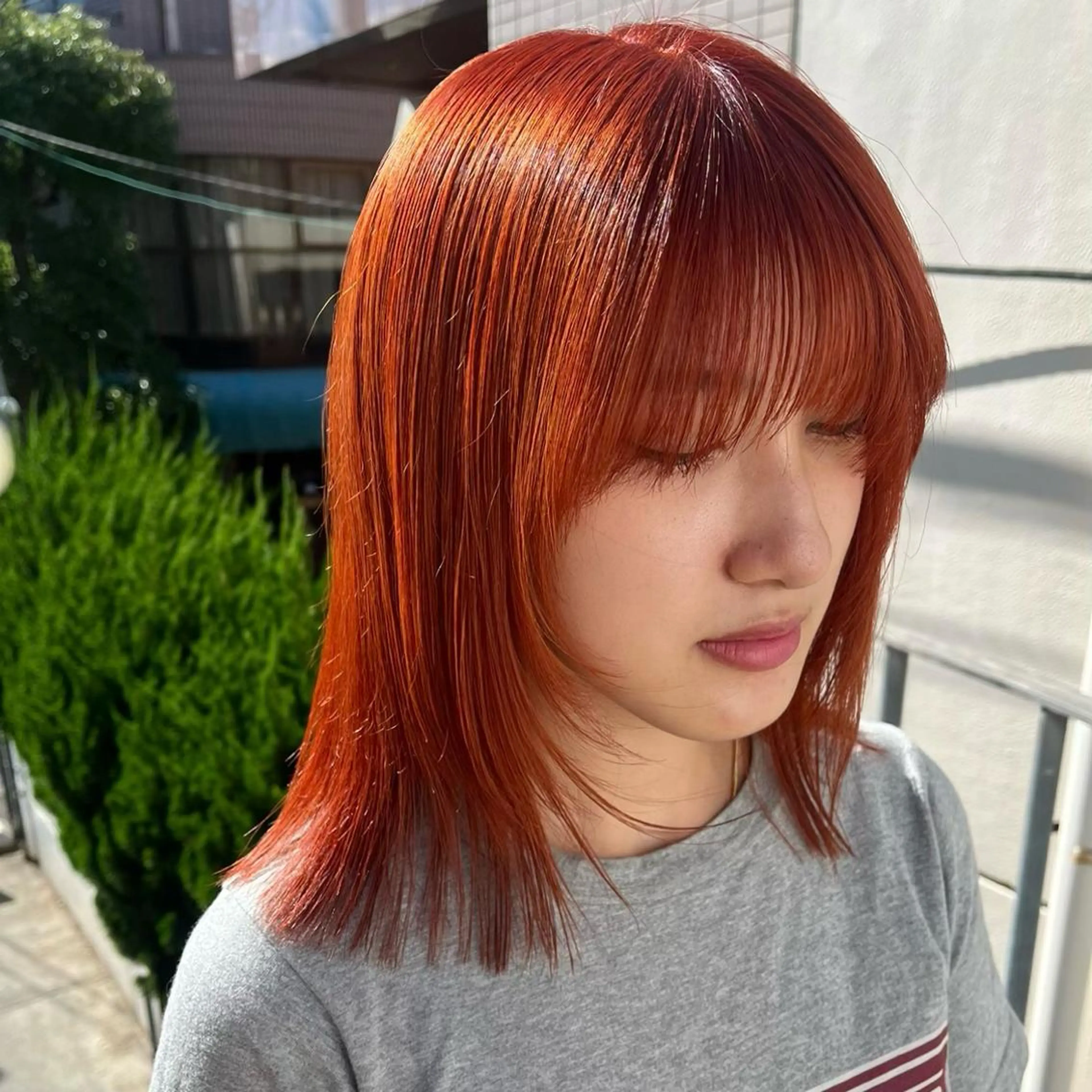 ミディアム カラー ボブハイトーン🦖 デザインMAMIのヘアスタイル