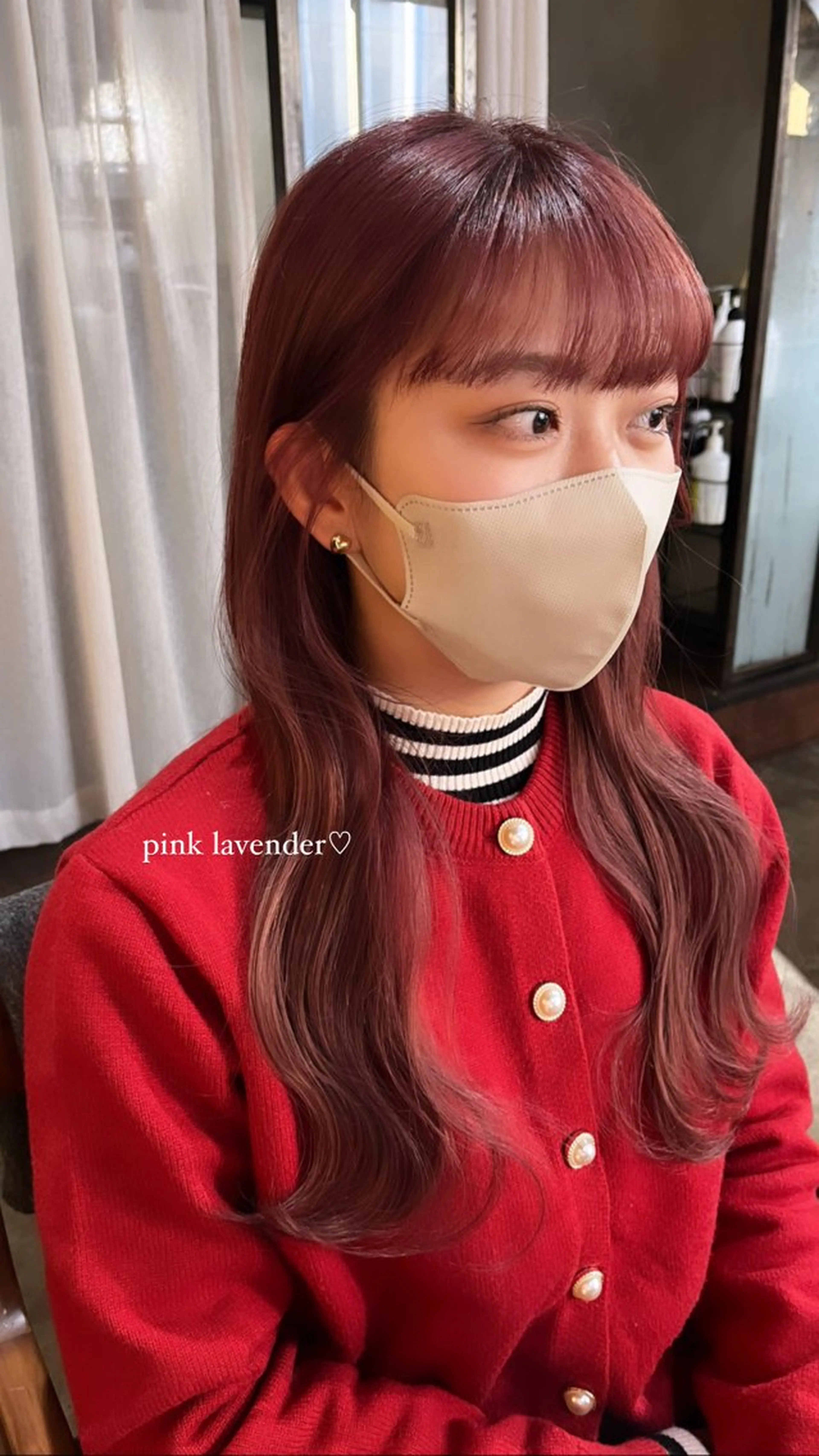 ロング ヘアカラー トリートメント 光本 杏のヘアスタイル