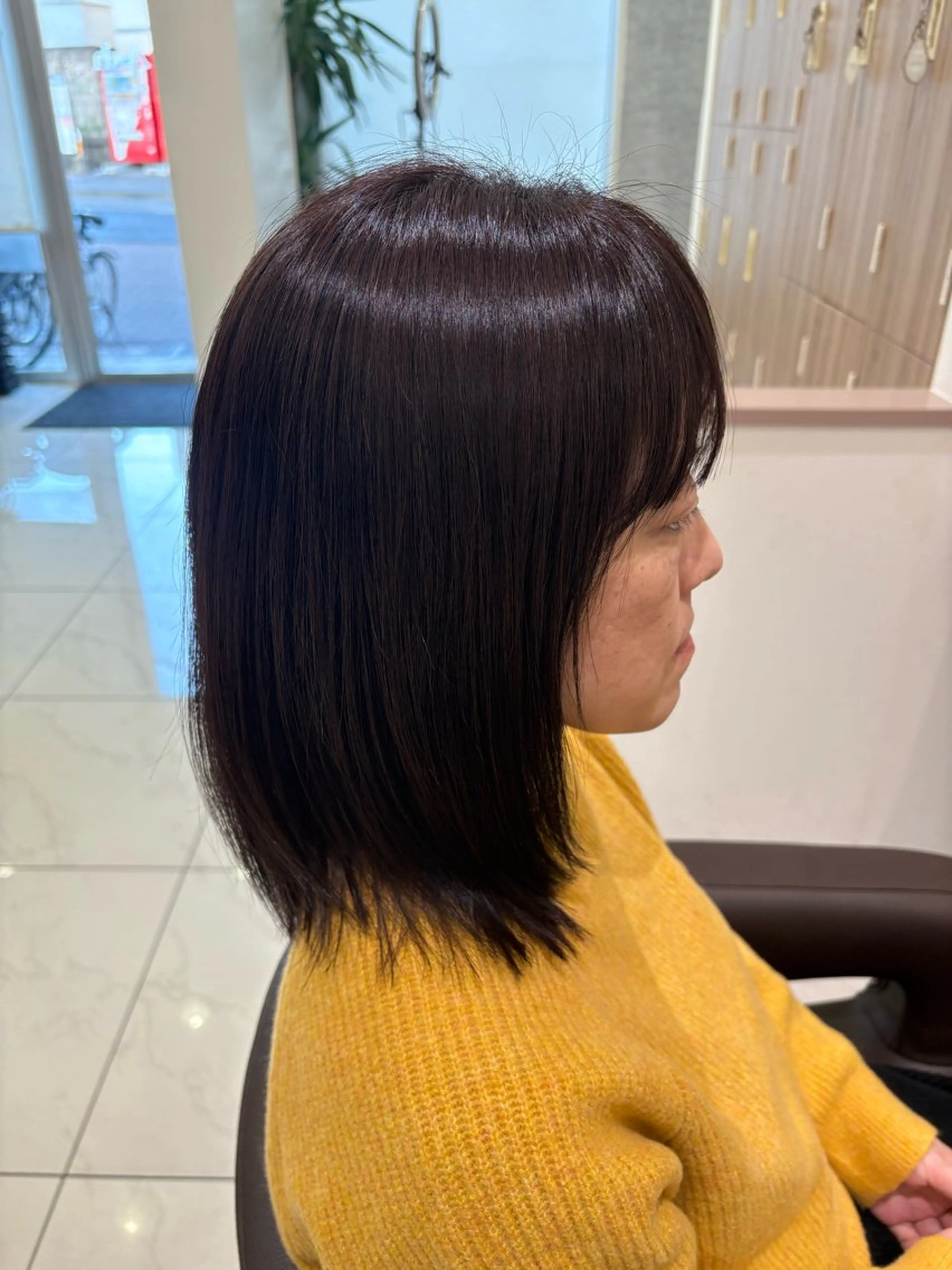 ミディアム カラー ブラウンカラー 透明感カラー オレンジ カット ヘアカラー 🌱脱白髪染め特化 🌱岡田将英のヘアスタイル