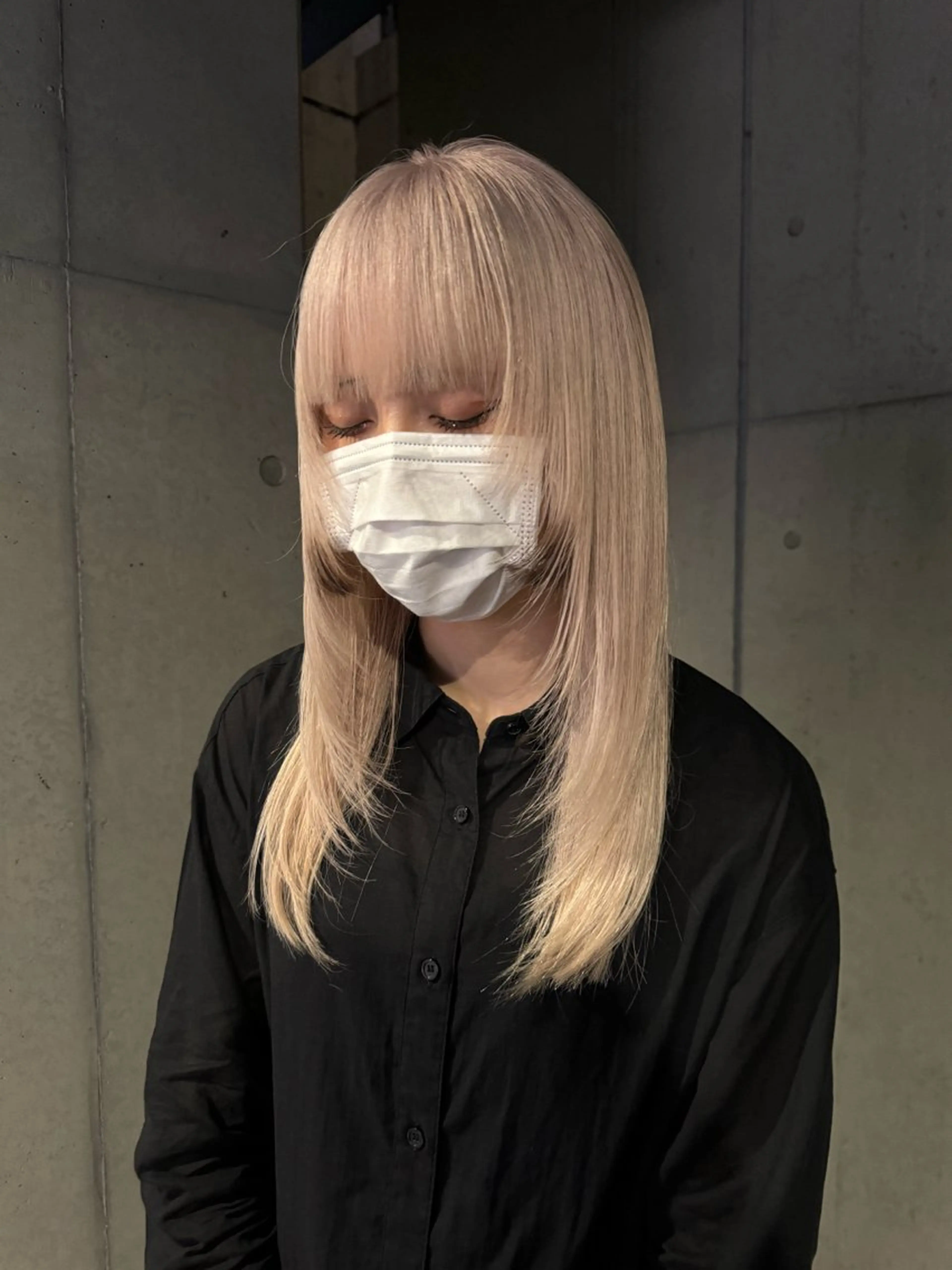 ロング カラー カット ヘアカラー だいち/ハイトーン/ デザインカラーのヘアスタイル