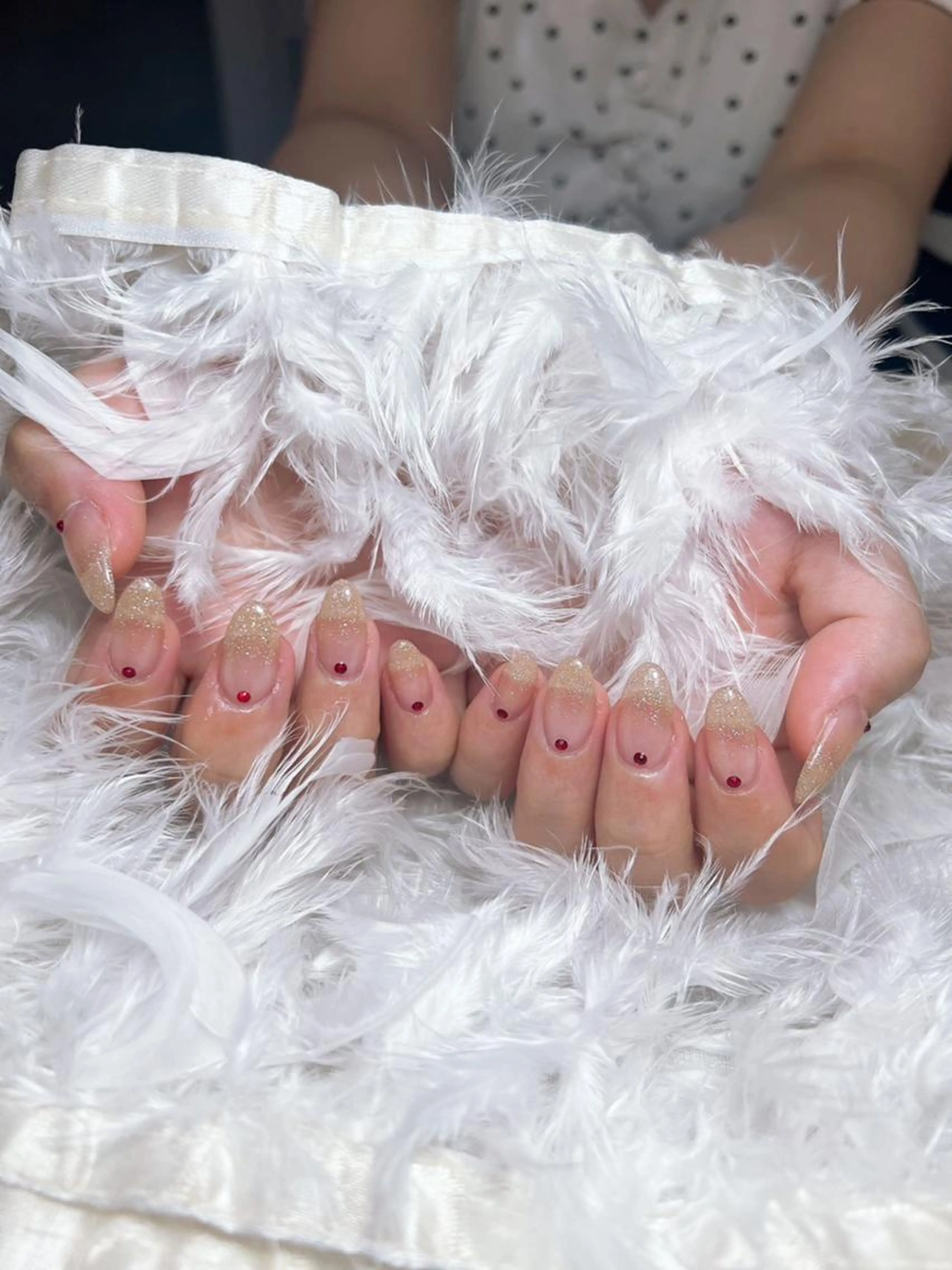 ワンカラーor ラメグラデ+10ストーンor パールの写真