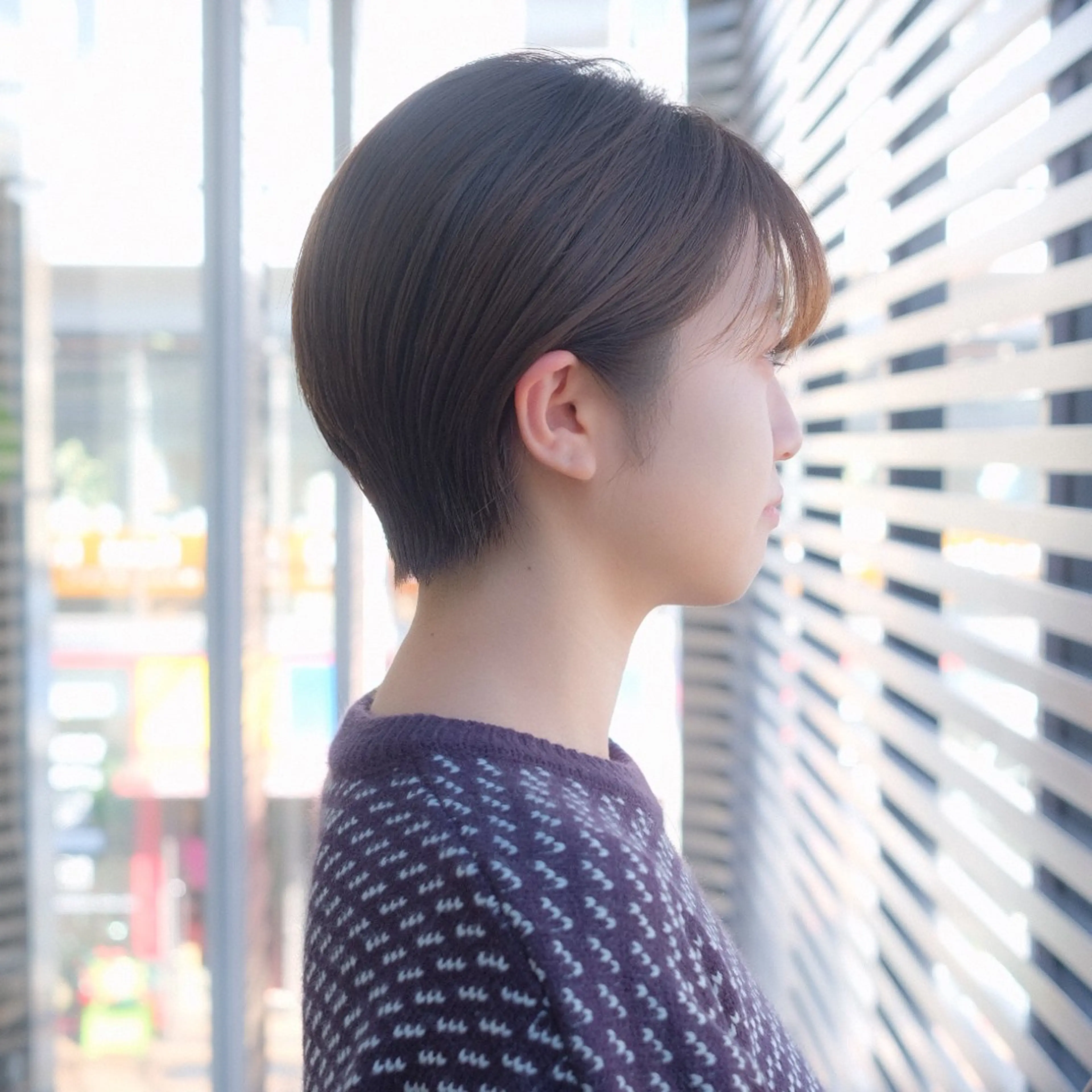 ショート カラー 丸みショート ショートヘア 【表参道】ショート/ ボブ/くせ毛カットのヘアスタイル