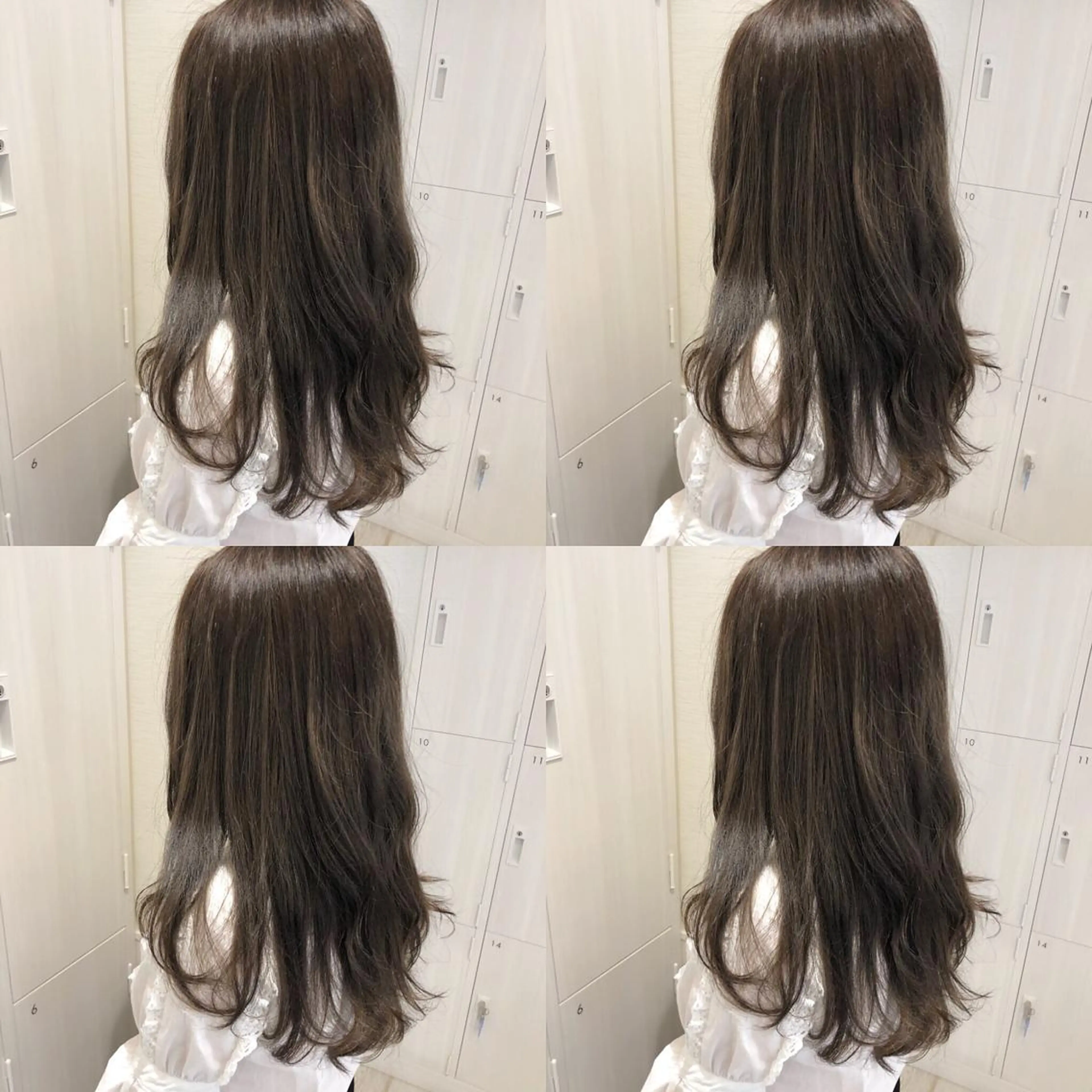 ロング カラー アディクシーカラー アッシュ バレイヤージュ 透明感カラー グラデーションカラー レイヤー/韓国/ 顔周り/しんやのヘアスタイル