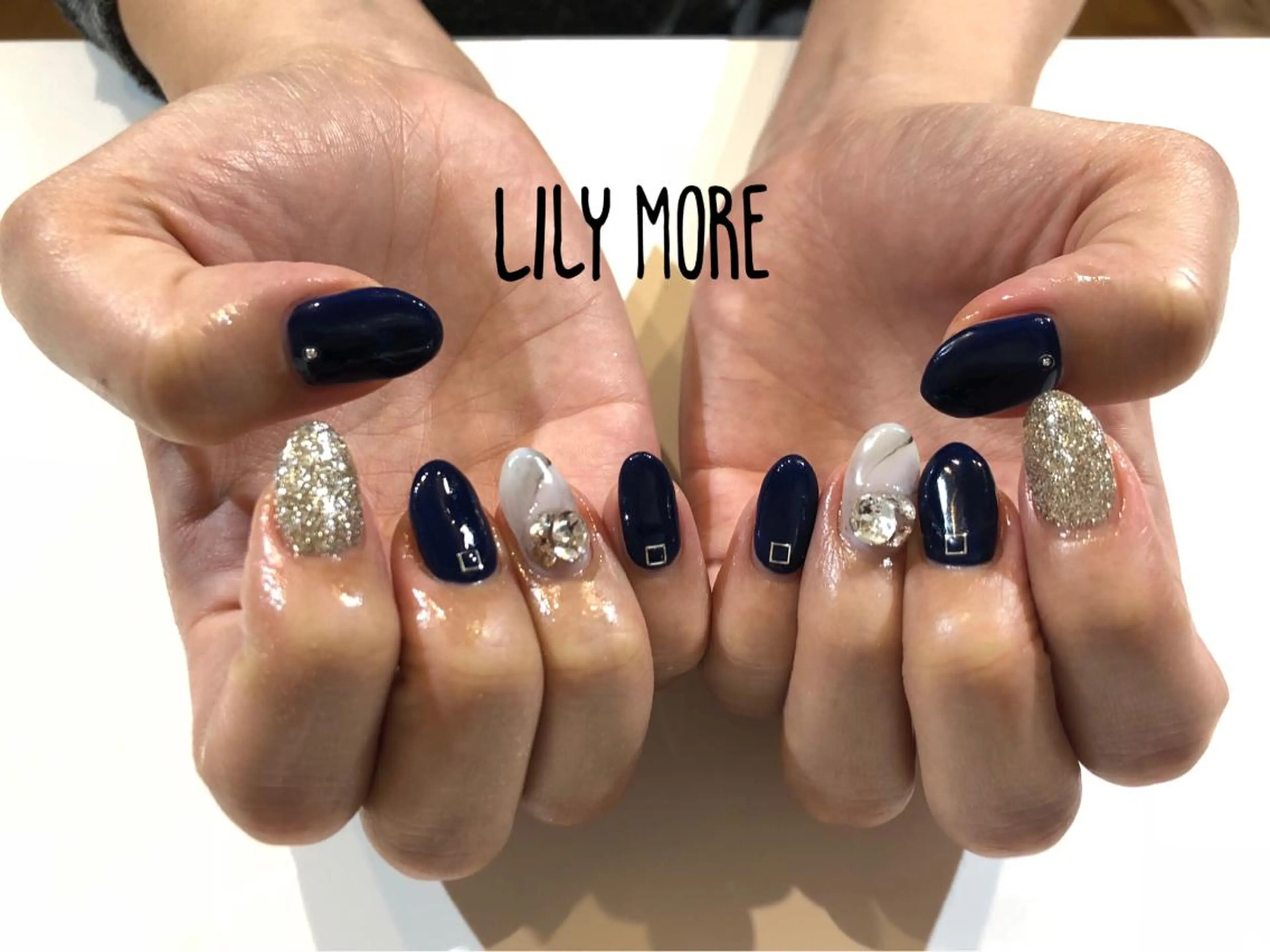 ネイル 大理石ネイル(マーブル) Lily closetのネイルデザイン