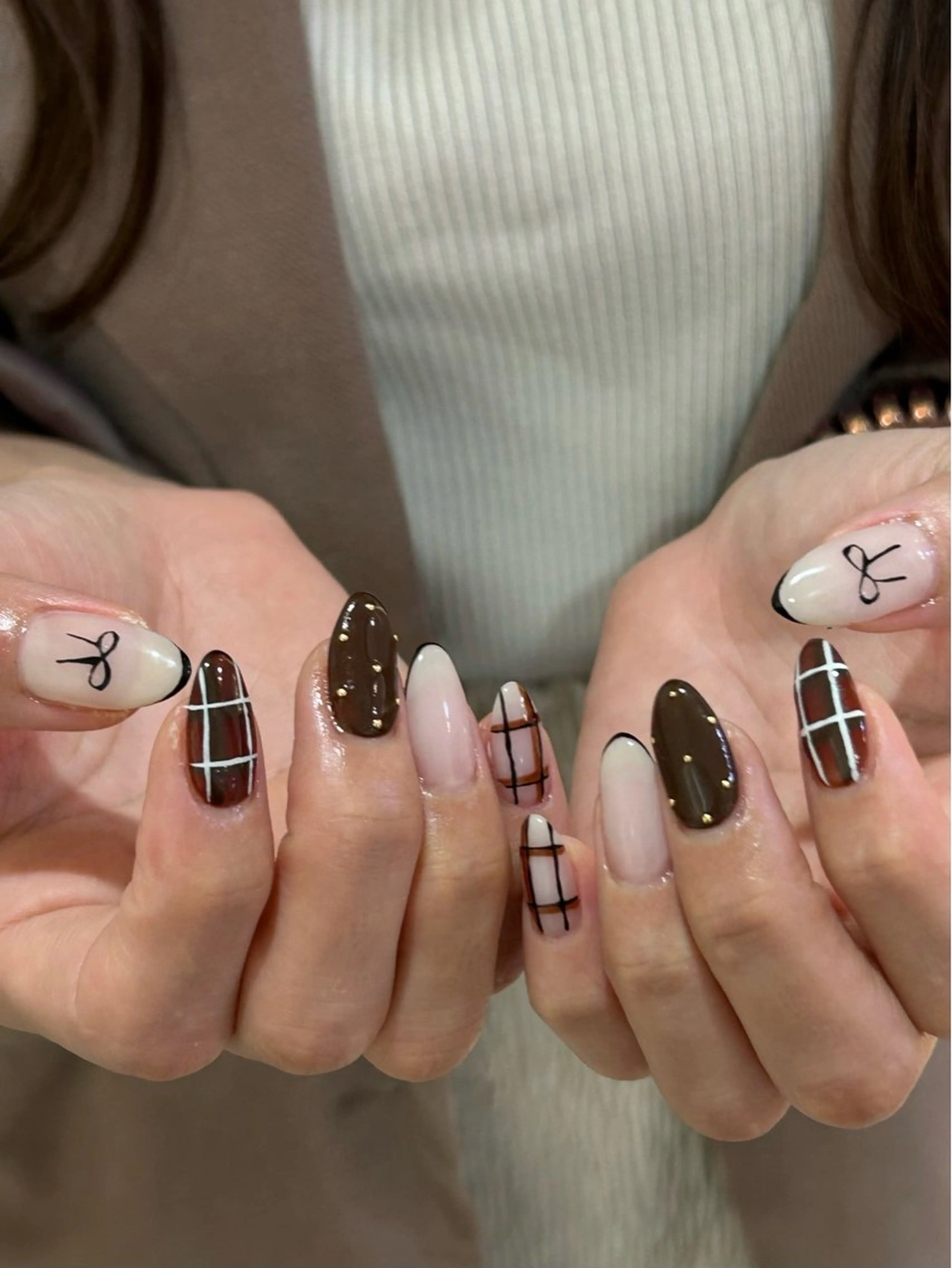 ネイル リボン Bianca栄店 はるなのネイルデザイン