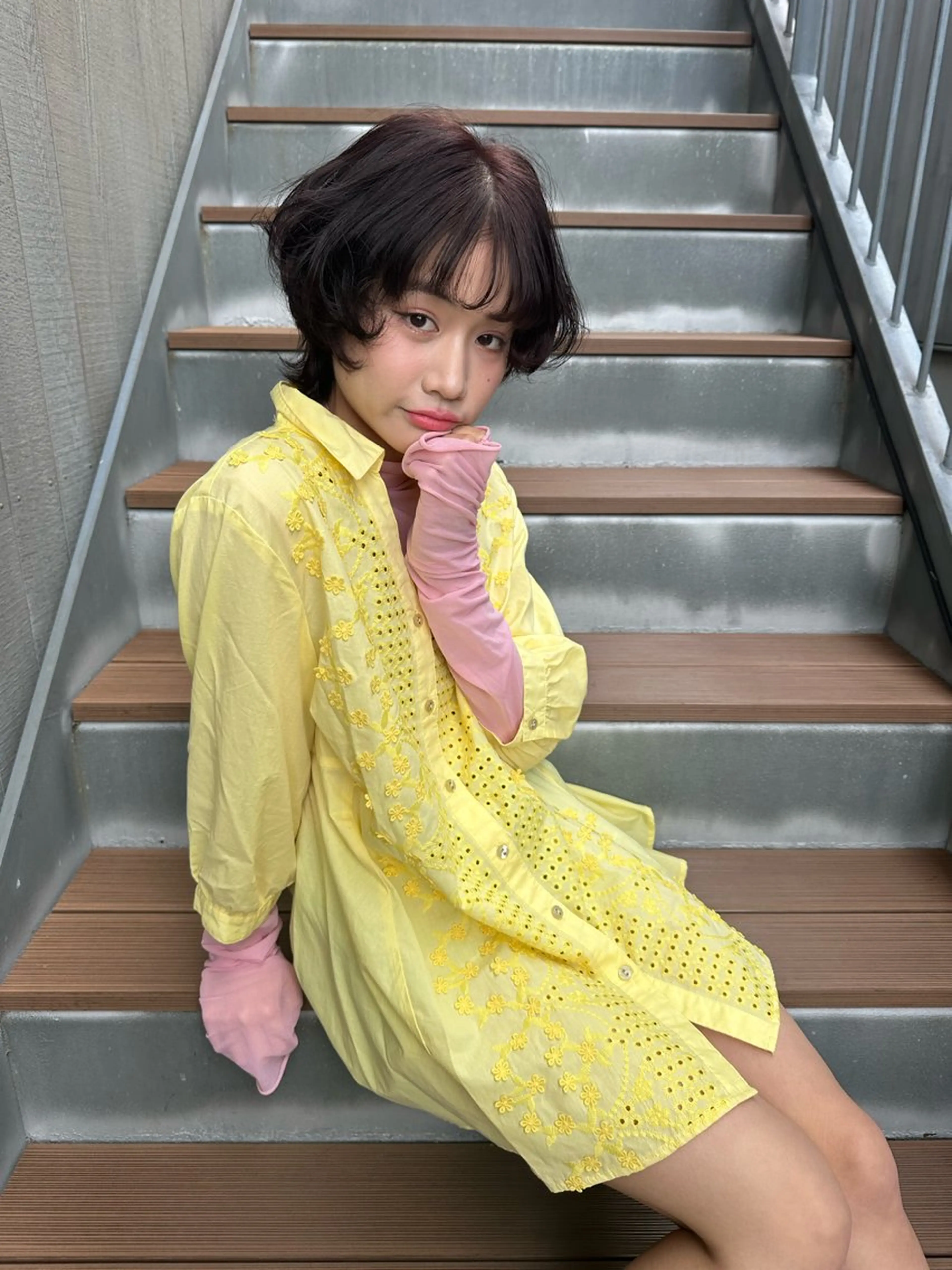 ショート 似合わせレイヤー 海外風レイヤーmioのヘアスタイル