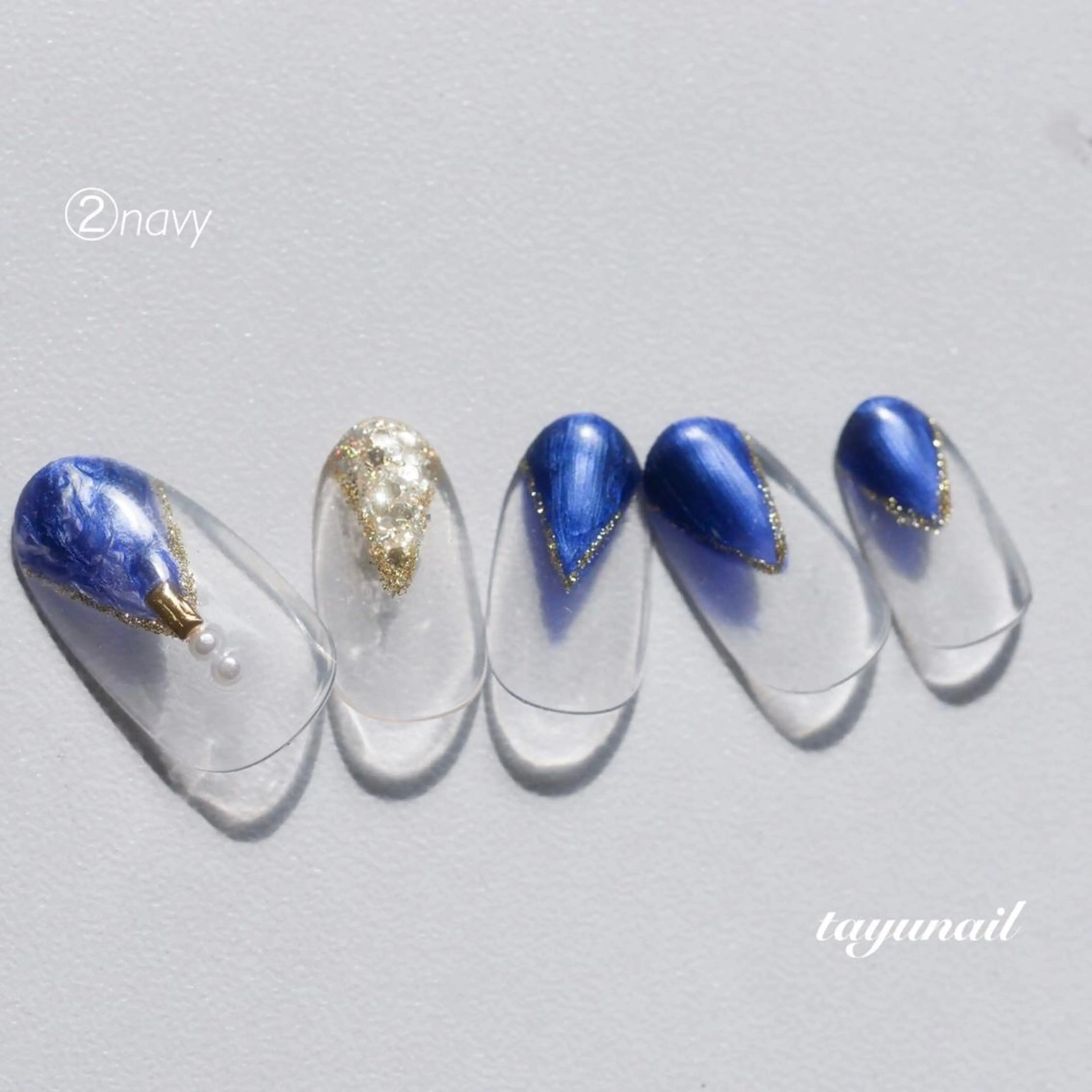 ネイル アートネイル ブルー フットネイル フレンチネイル ジェルネイル ネイルサロン・ネイルスクール　たゆnail所属・ネイルサロン 【たゆnail】のネイルデザイン