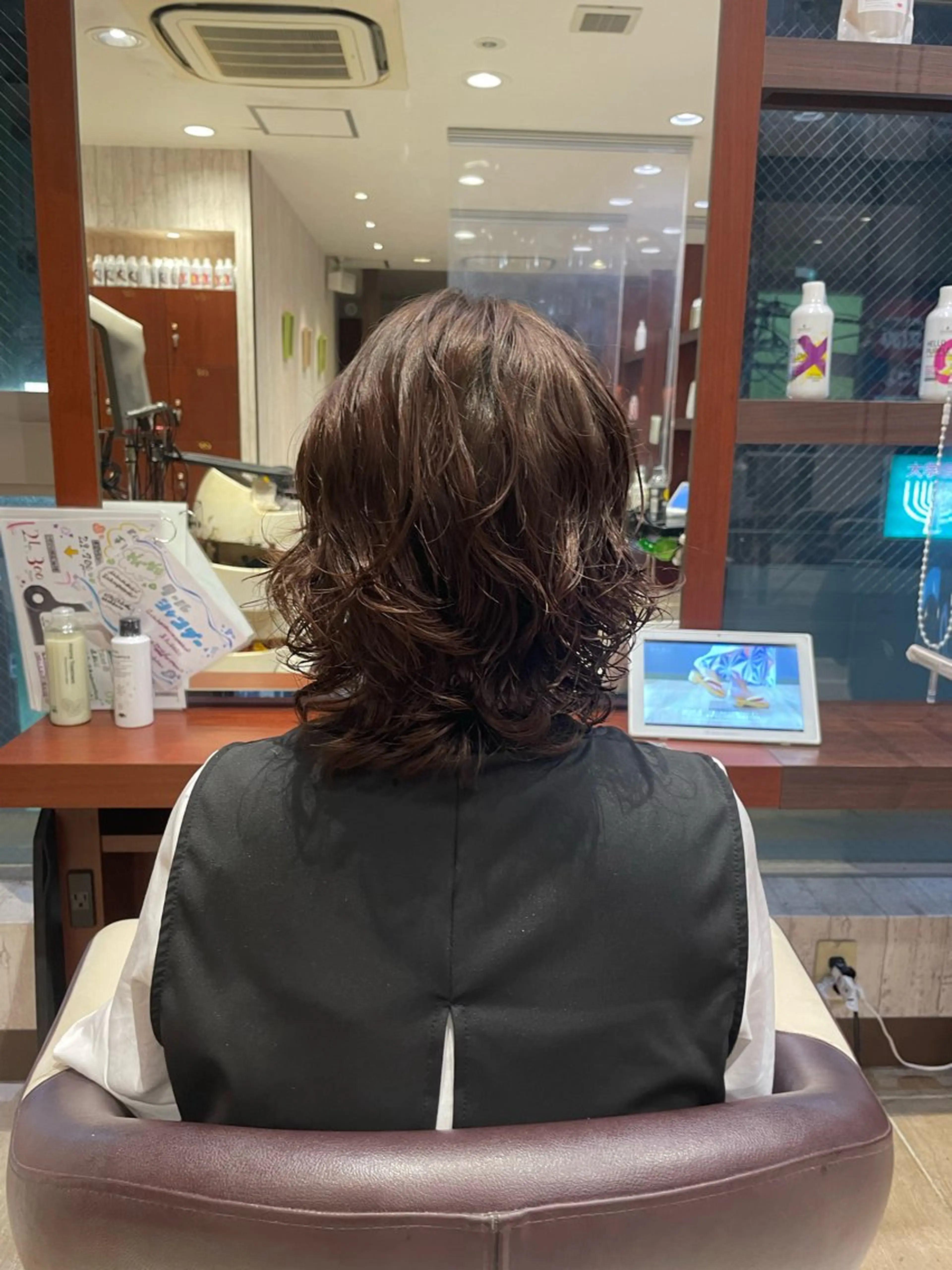 ミディアム パーマ ミディアムパーマ EARTH菊名店👾 ひらのすぐるのヘアスタイル