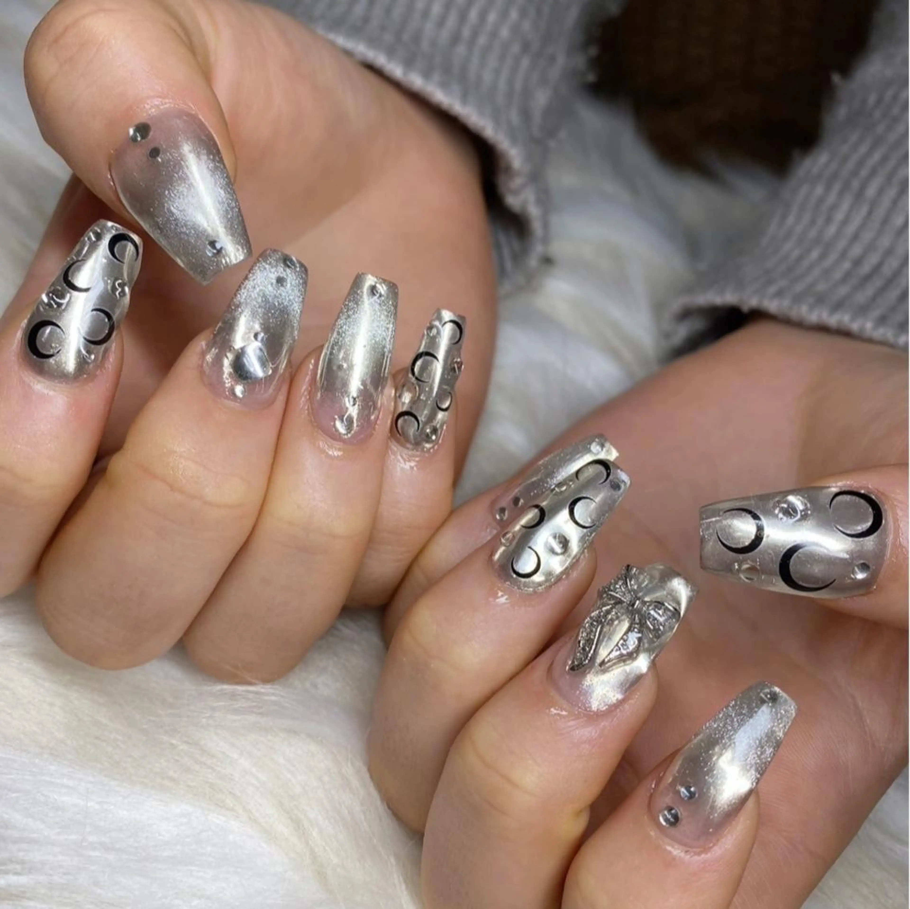 ネイル 長さ出し フレンチネイル ジェルネイル グラデーション 韓国ネイル ハンドネイル Nail&eye Belire 新宿のネイルデザイン