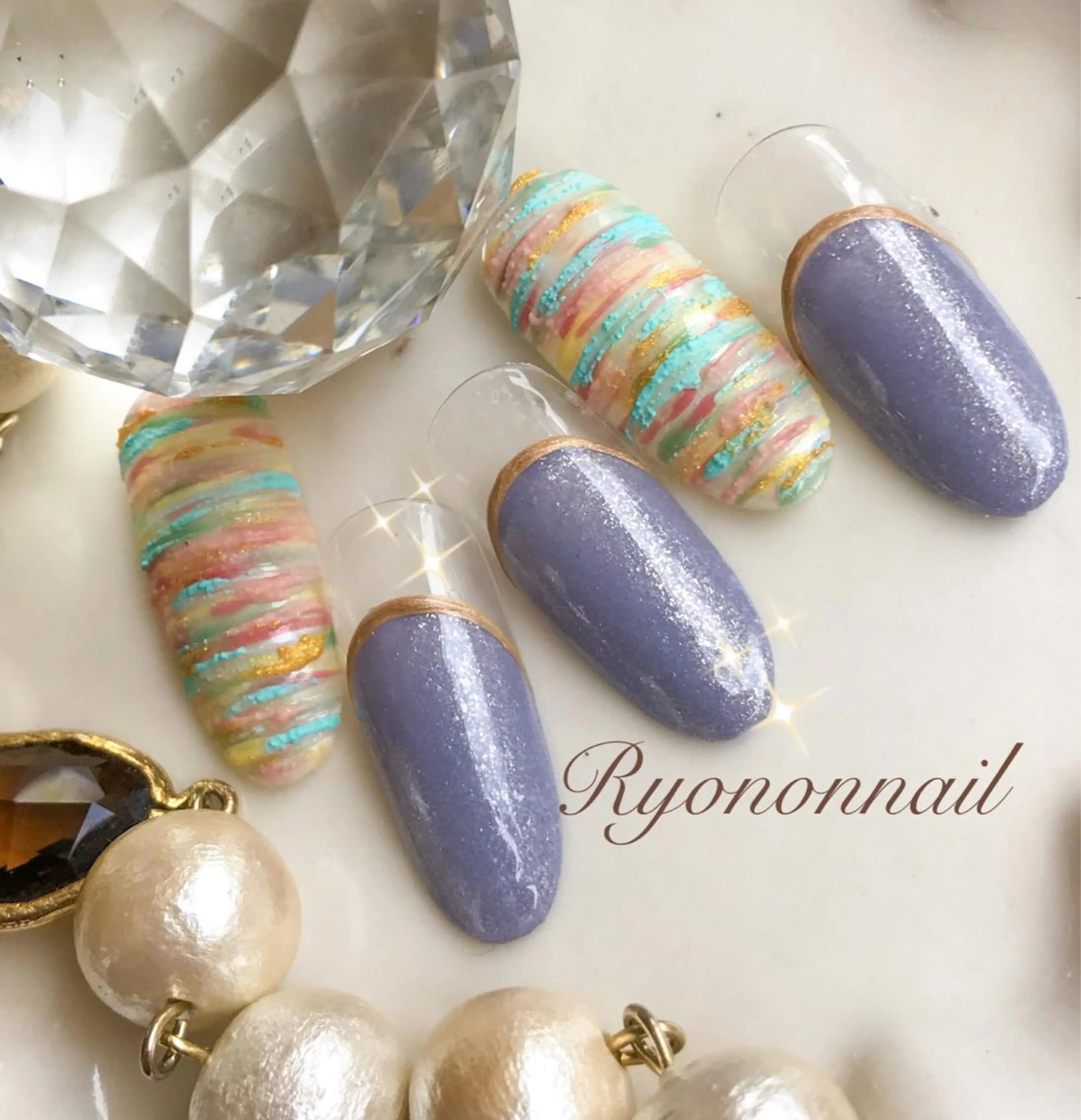 ネイル シンプルネイル Ryononnail(リョノンネイル)所属・Ryononnail 上谷典子のネイルデザイン