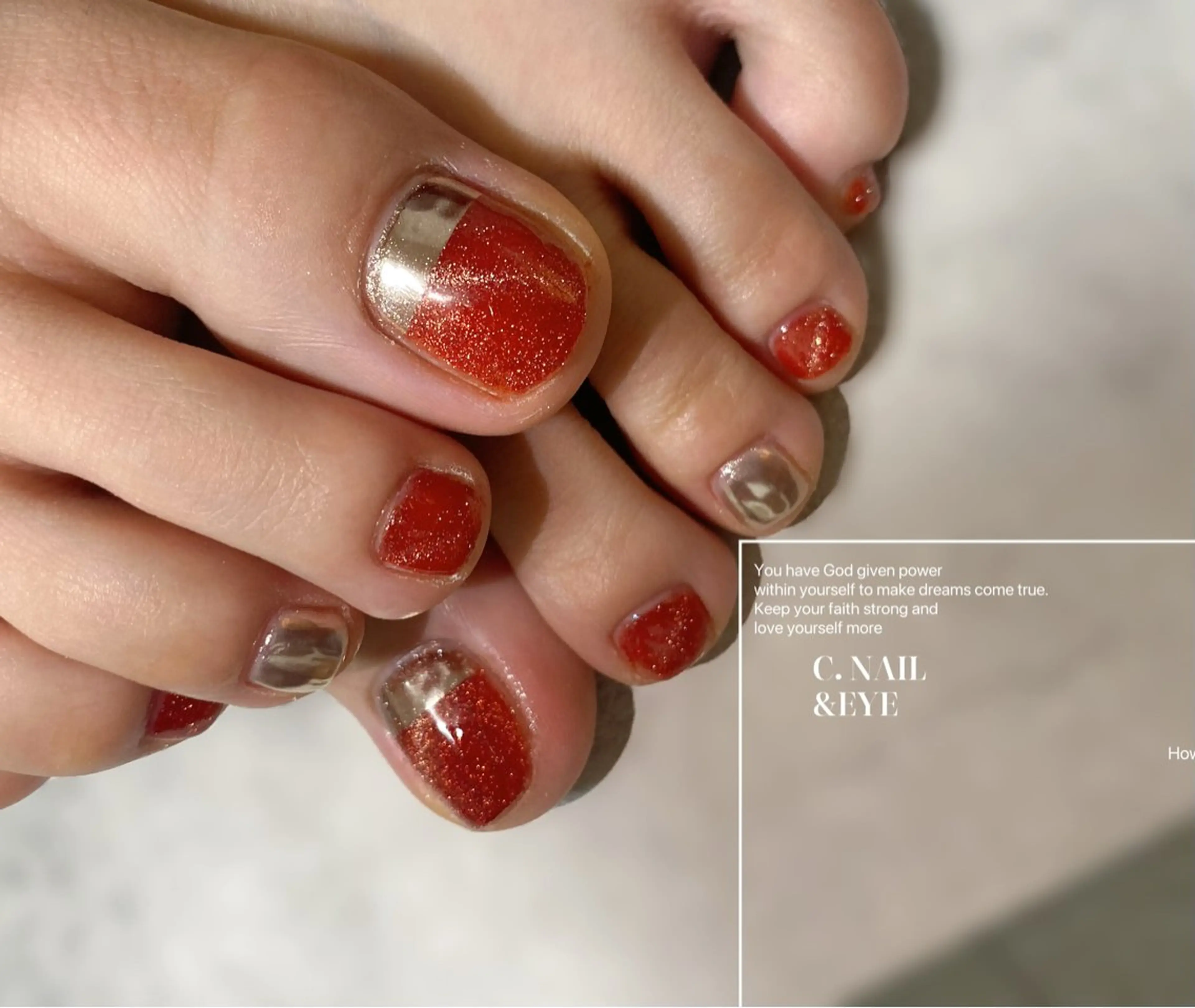 ネイル フットネイル ワンカラーネイル 夏ネイル C.Nail &Eye筑紫駅のネイルデザイン