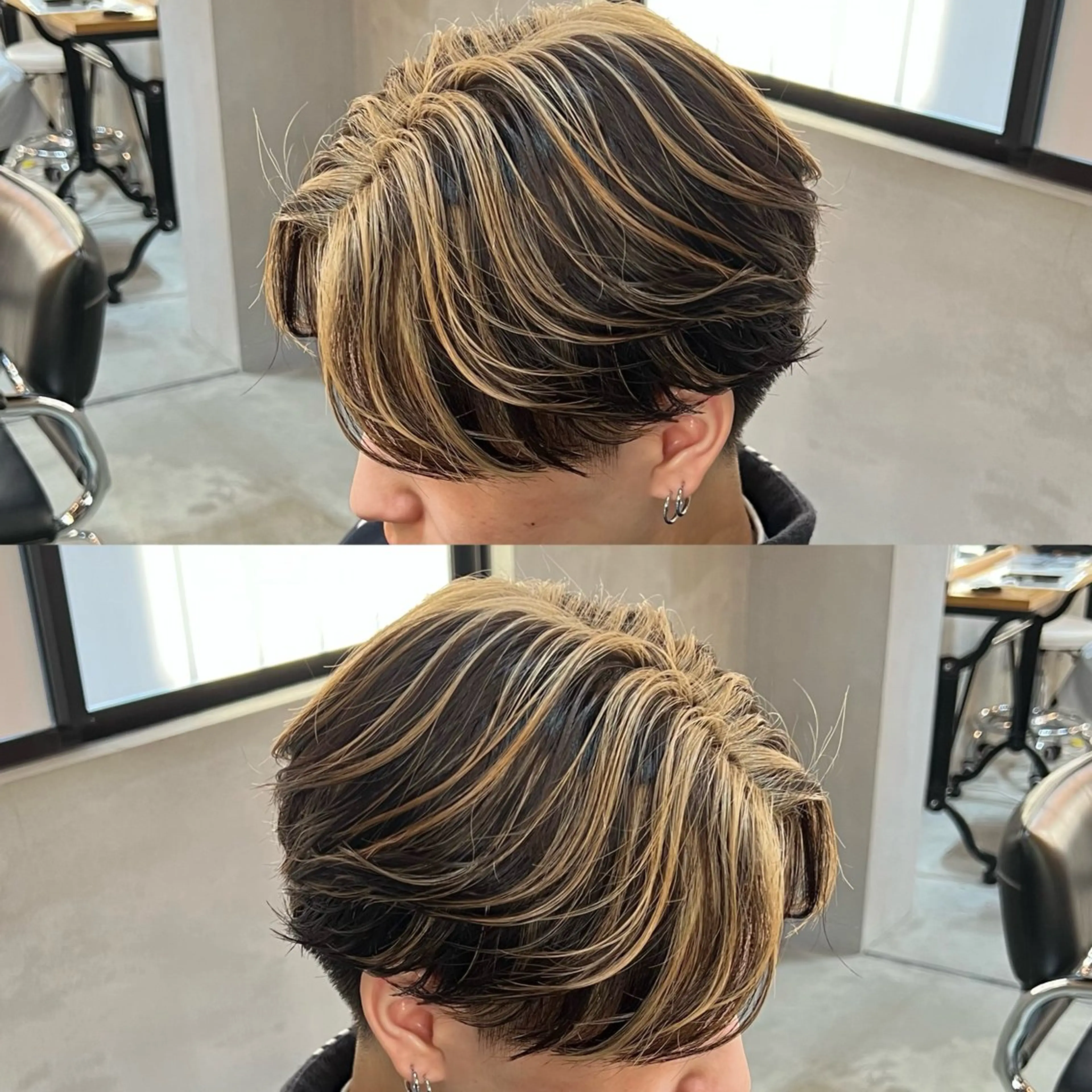 ミディアム カラー メンズ センターパート職人 店長/TSUBASAのヘアスタイル