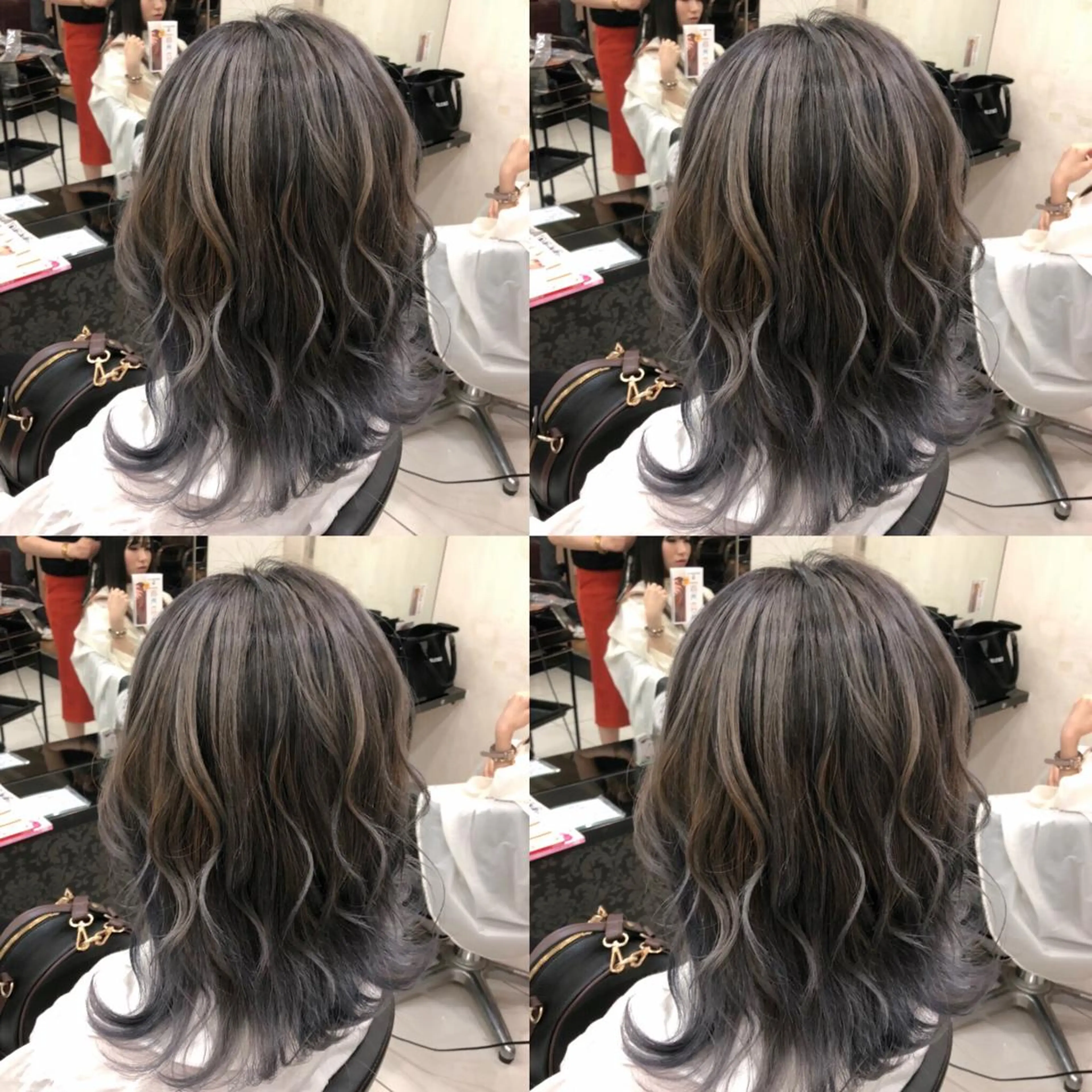 セミロング カラー バレイヤージュ レイヤーカット 🌷MAYU 🌷のヘアスタイル