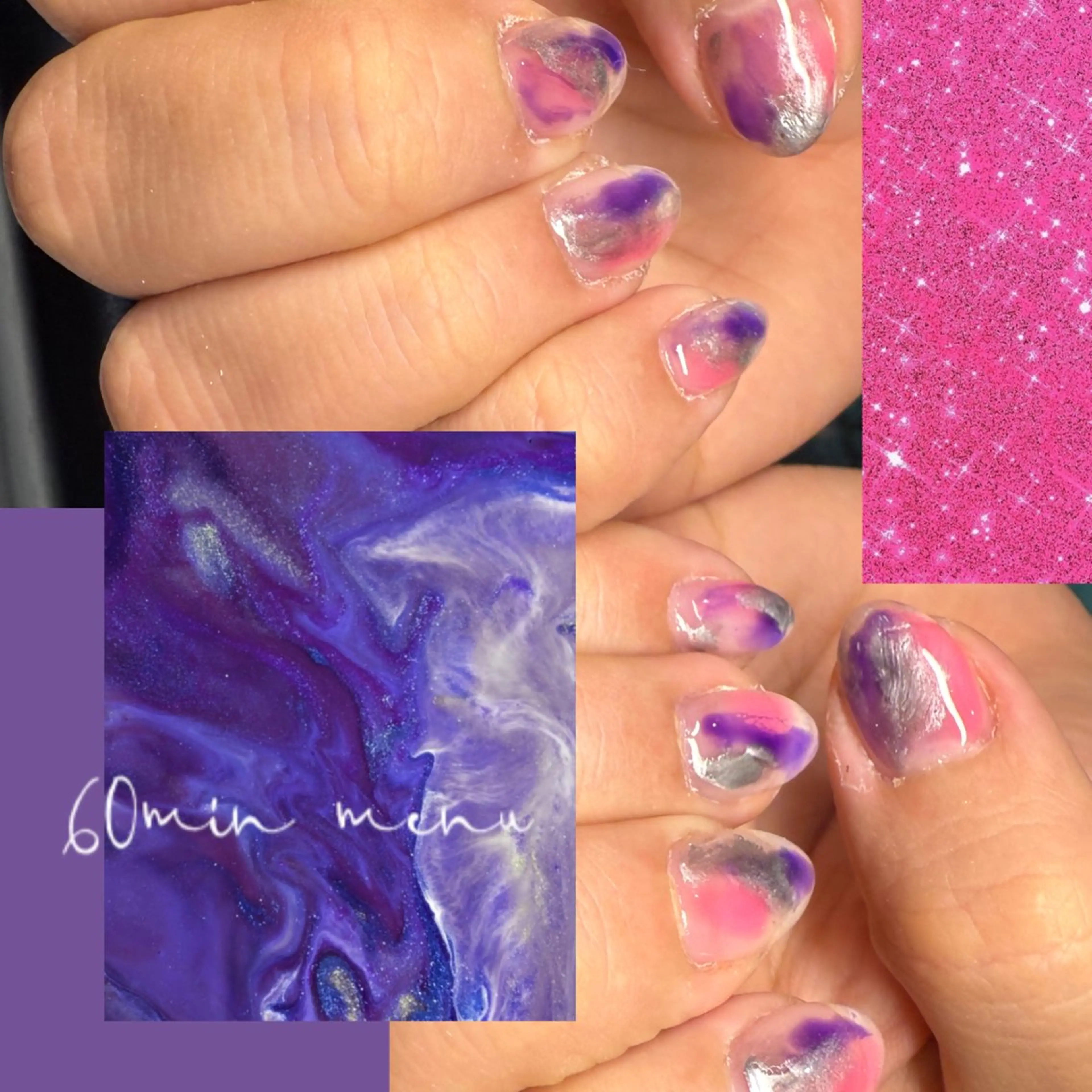 【オフ無し 時短ネイル】👾60分メニュー ￥5,500の写真