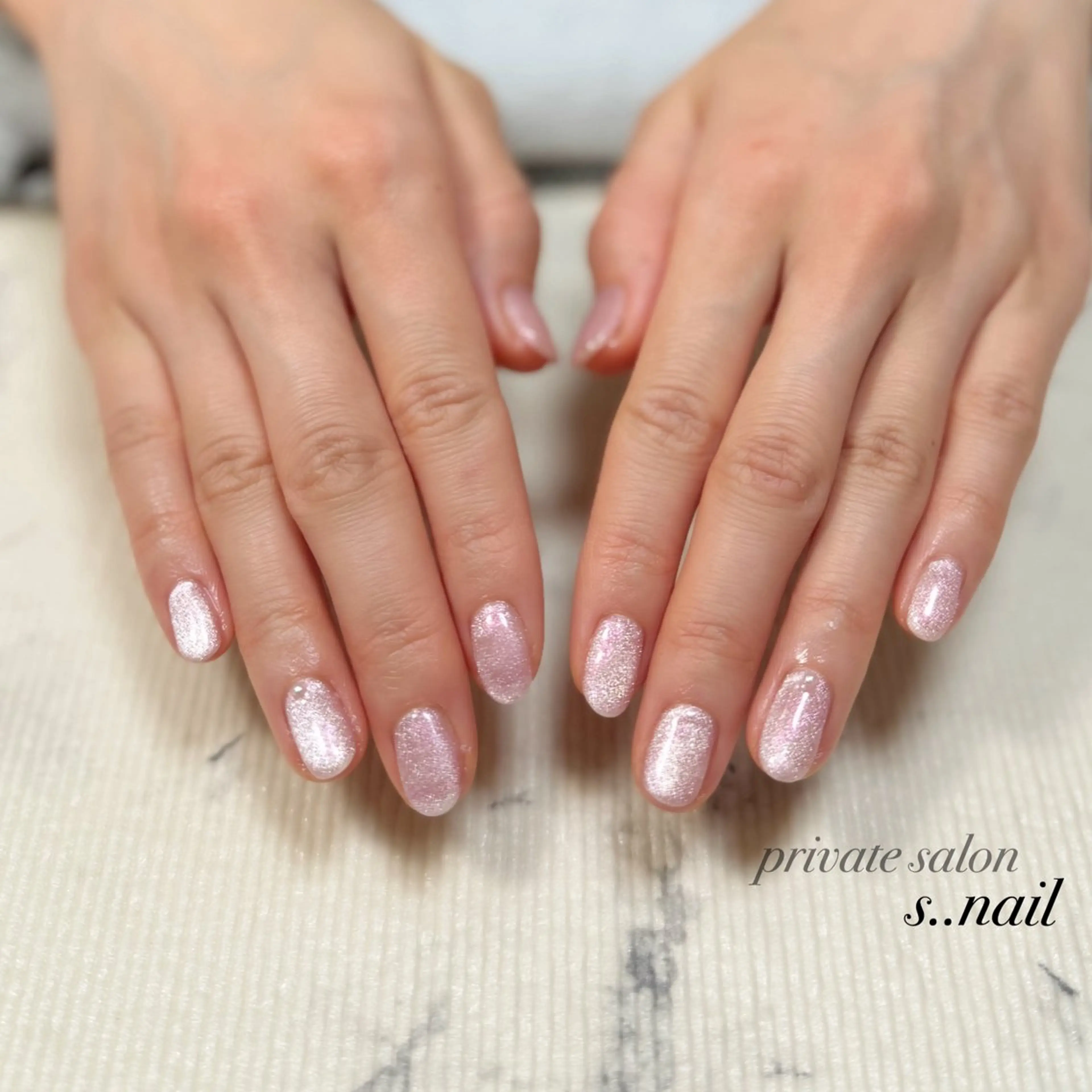 ネイル オーロラネイル マグネットネイル ピンク ハンドネイル フットネイル s..nail / MORITAのネイルデザイン