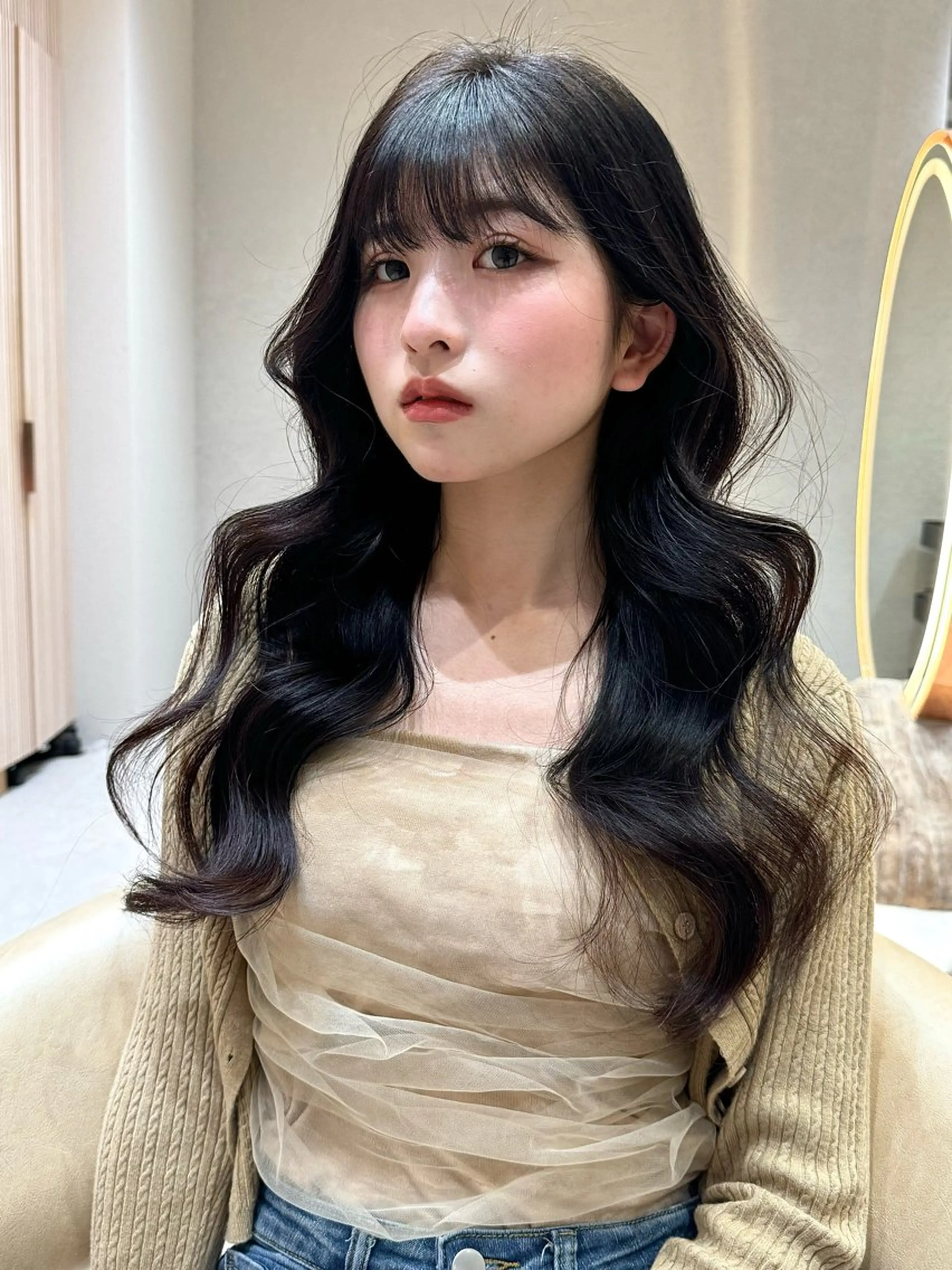 ロング カット 🩵縮毛矯正・ボブ 岩原朋也🩵のヘアスタイル