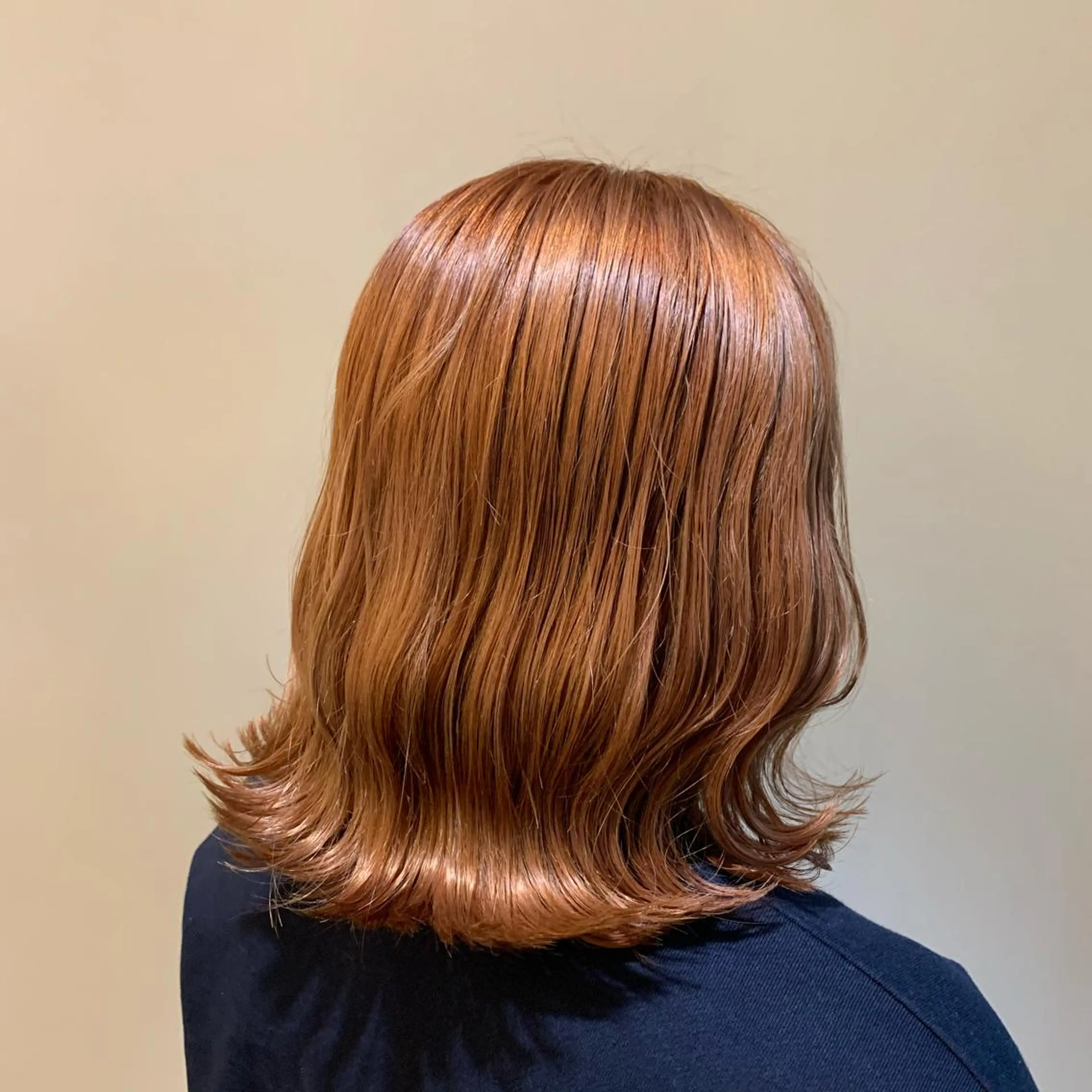 ミディアム カラー ベージュカラー ブリーチ オレンジ オレンジベージュ 中島 直哉のヘアスタイル