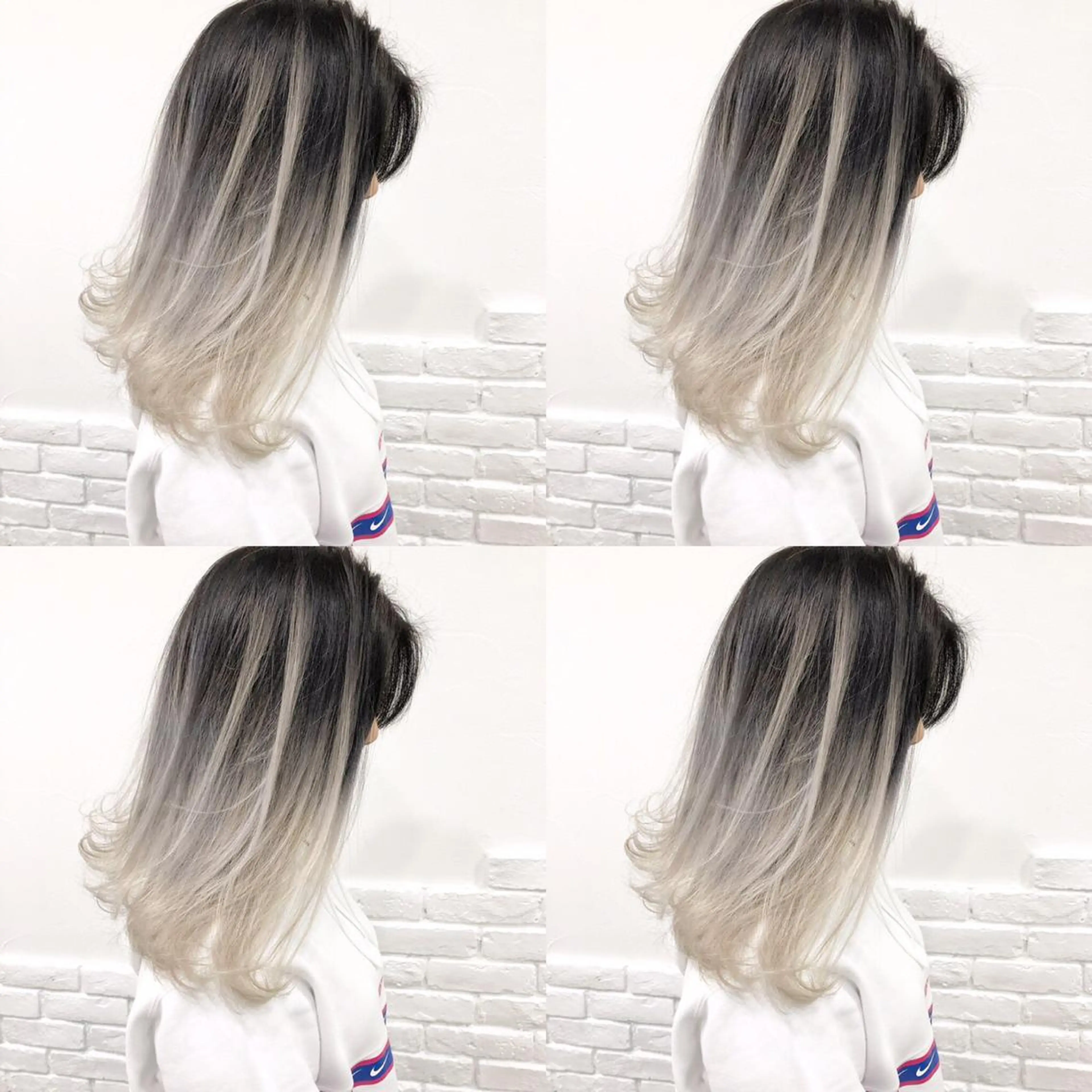 セミロング カラー トリートメント 韓国レイヤーカット/ 儚げカラーチナツのヘアスタイル