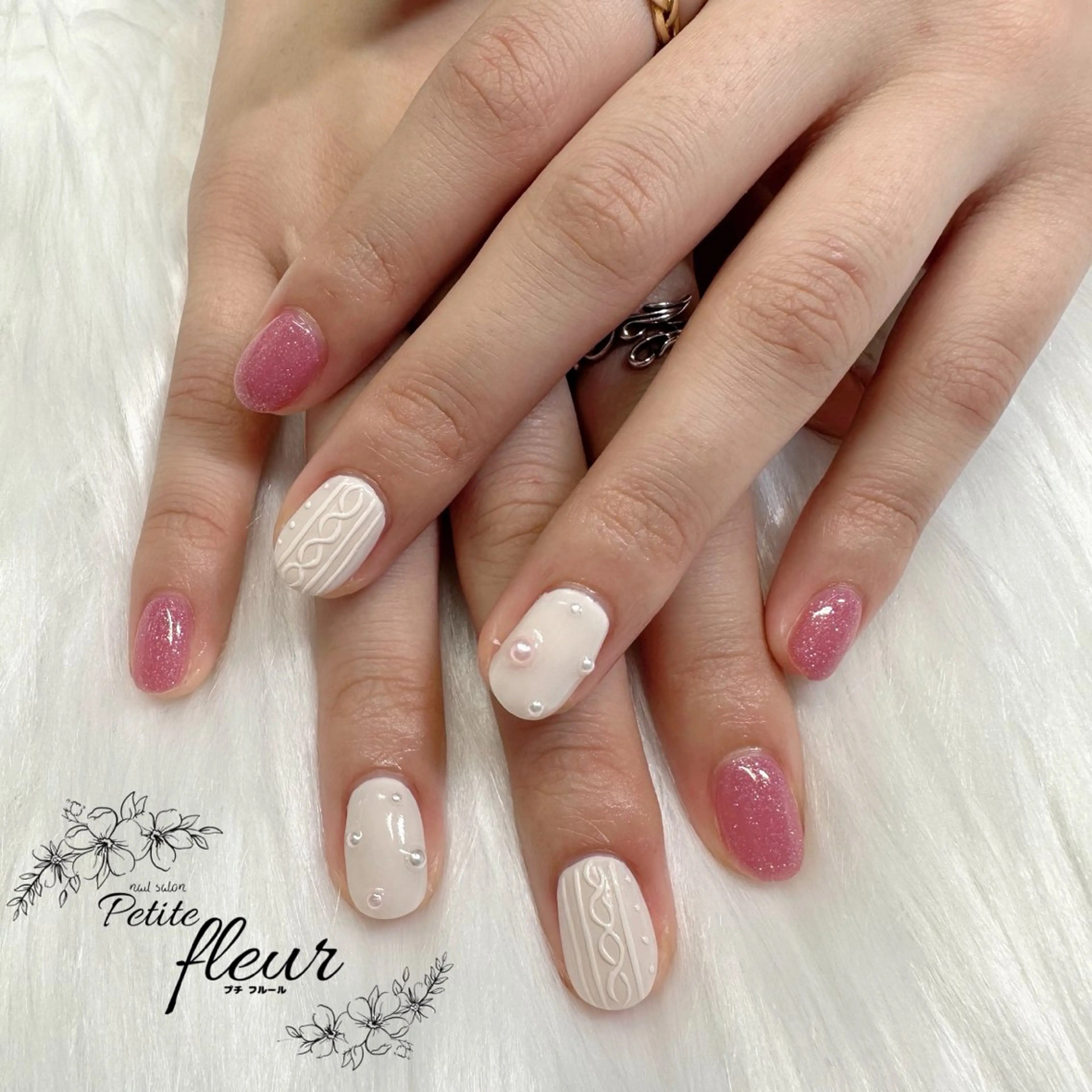 ネイル ハンドネイル ❁⃘*。Petite fleur❁⃘*りさのネイルデザイン