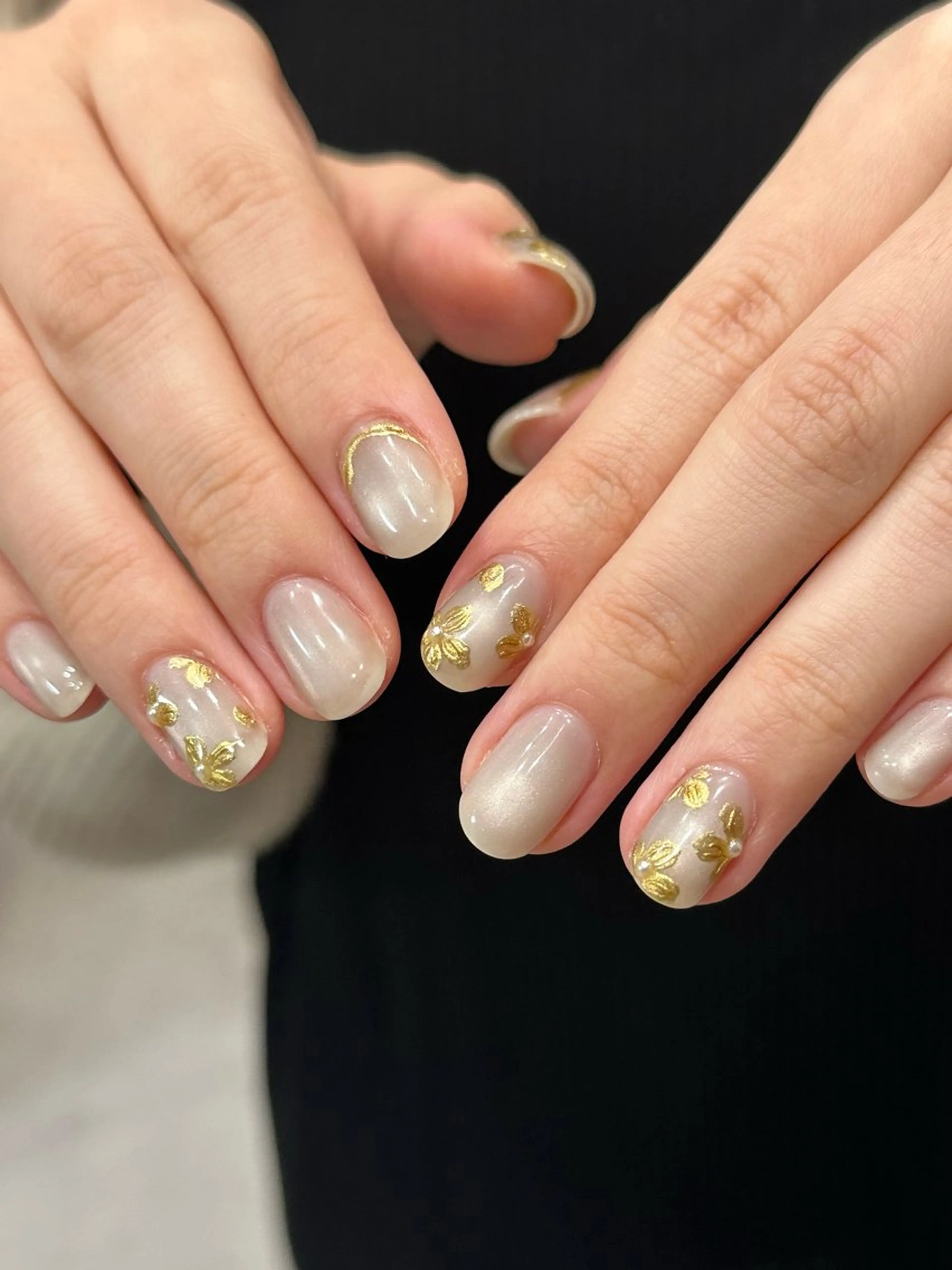 ネイル フラワーネイル マグネットネイル 持ち込み TOPAZ恵比寿所属・Tsuno Nagisaのネイルデザイン