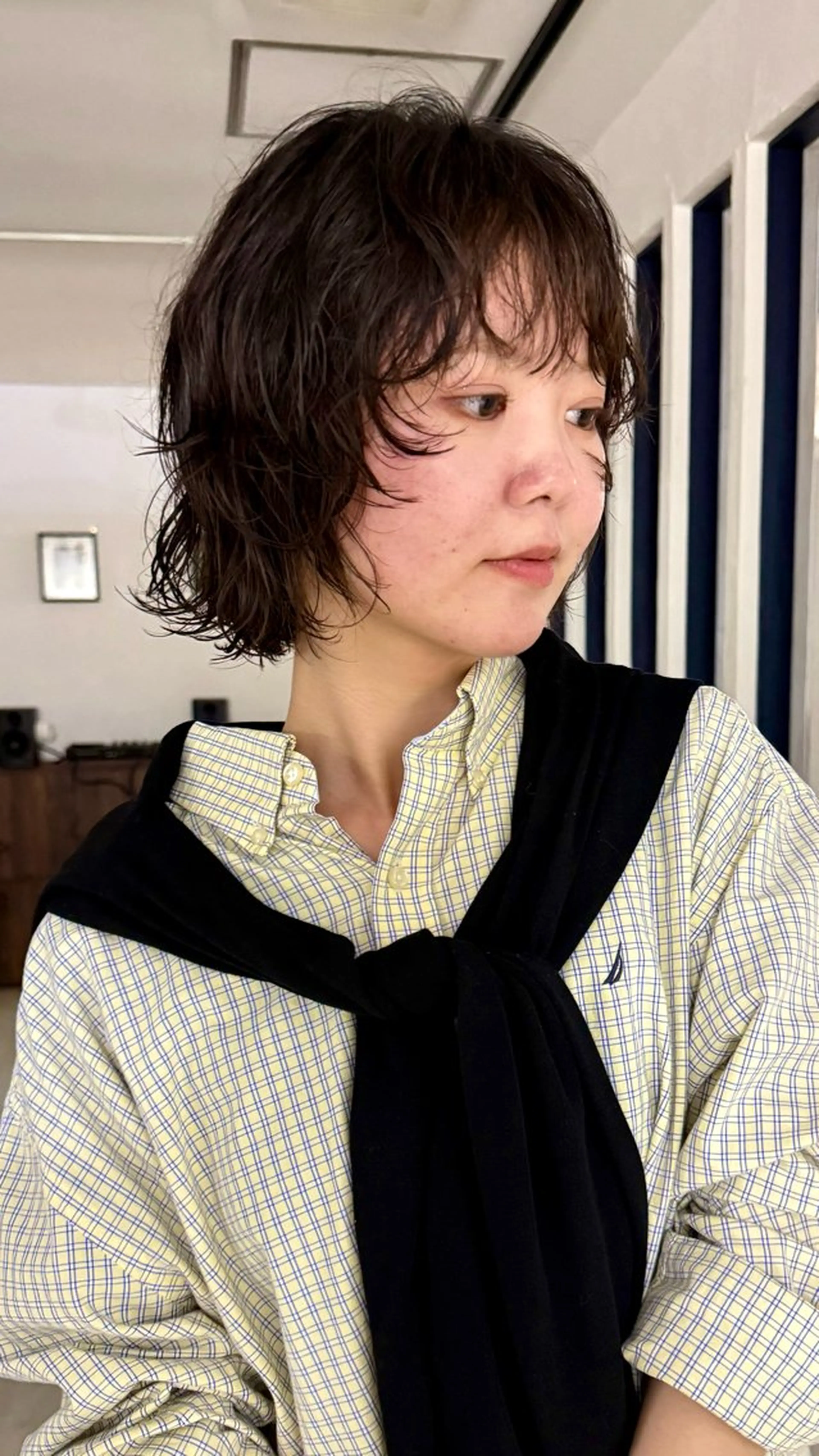 ミディアム パーマ パーマスタイル NARVIS井上柊生のヘアスタイル