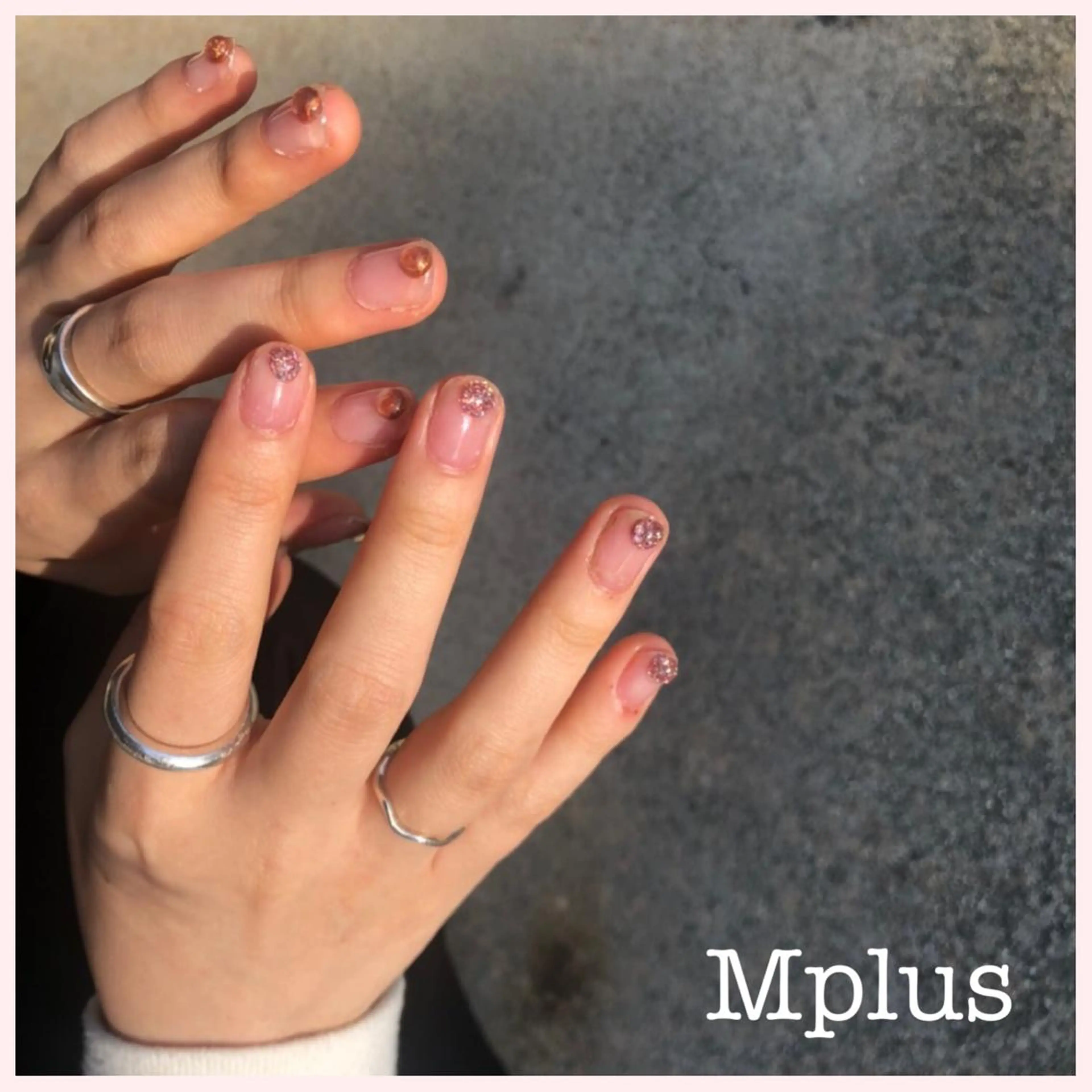 ネイル ラメ(グリッター) Mplus miyukiのネイルデザイン