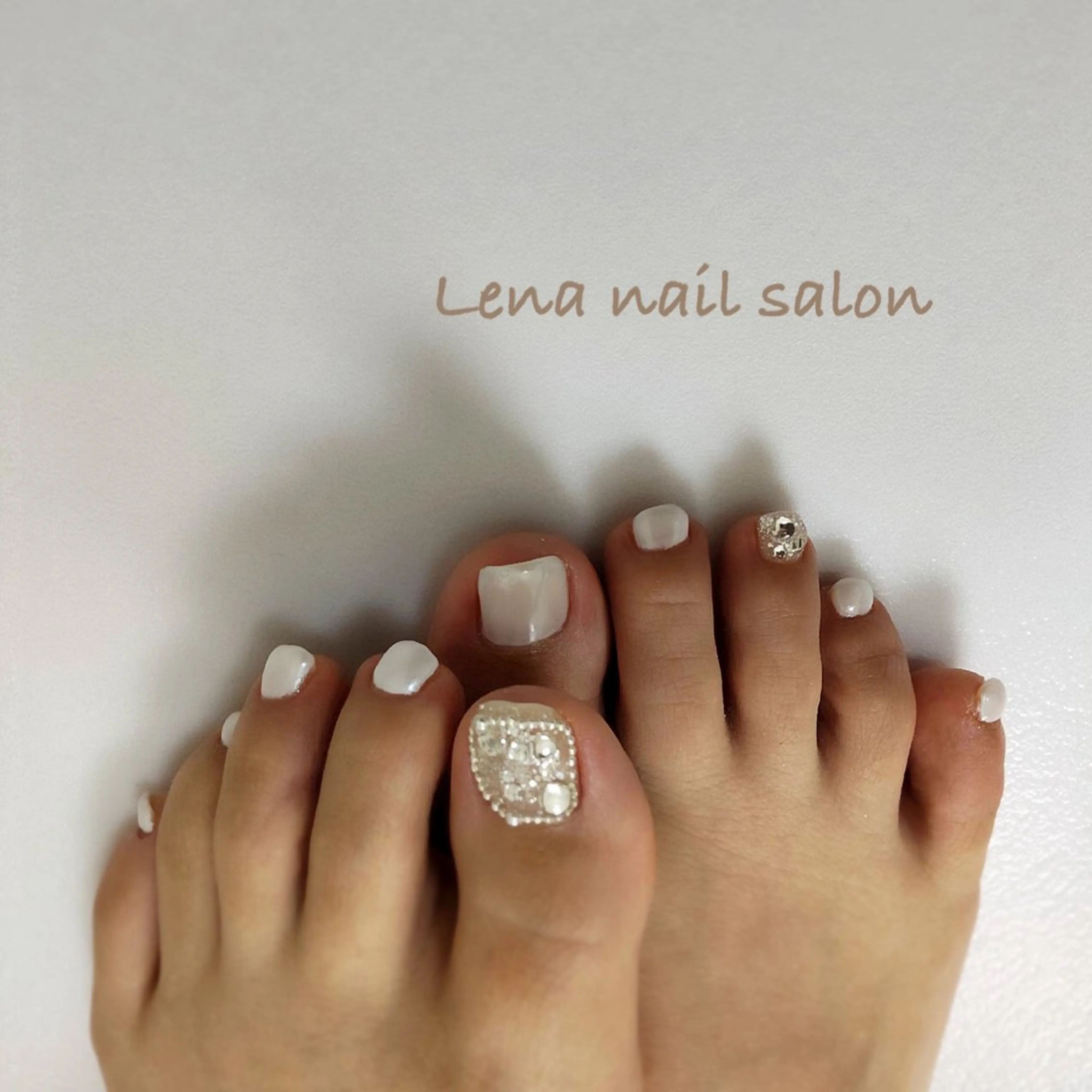 ネイル フットネイル 自爪育成ネイルケア Lena  nailのネイルデザイン