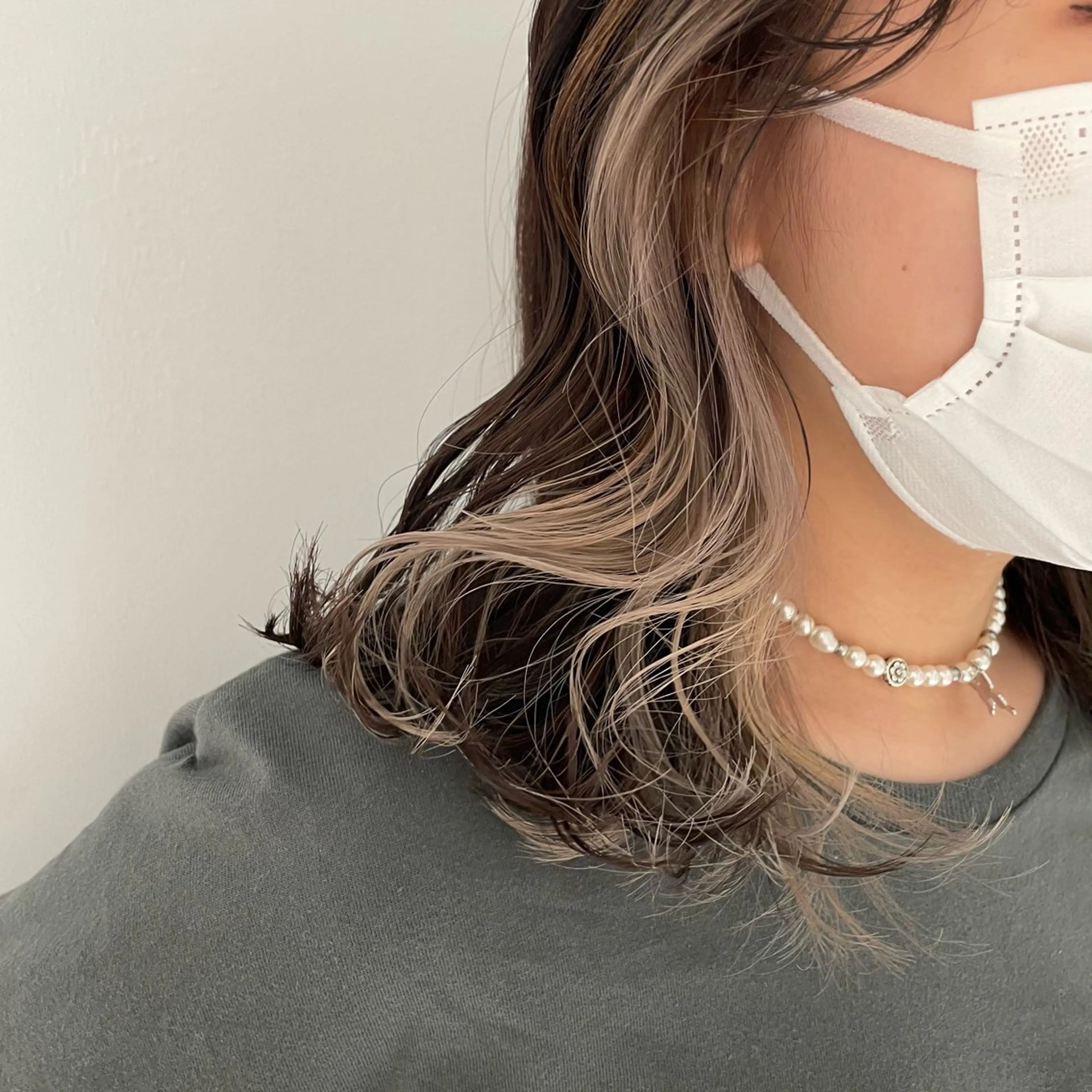 カラー インナーカラー エクステ ️🩵RINKA/ ハイトーンカラー🩵のヘアスタイル