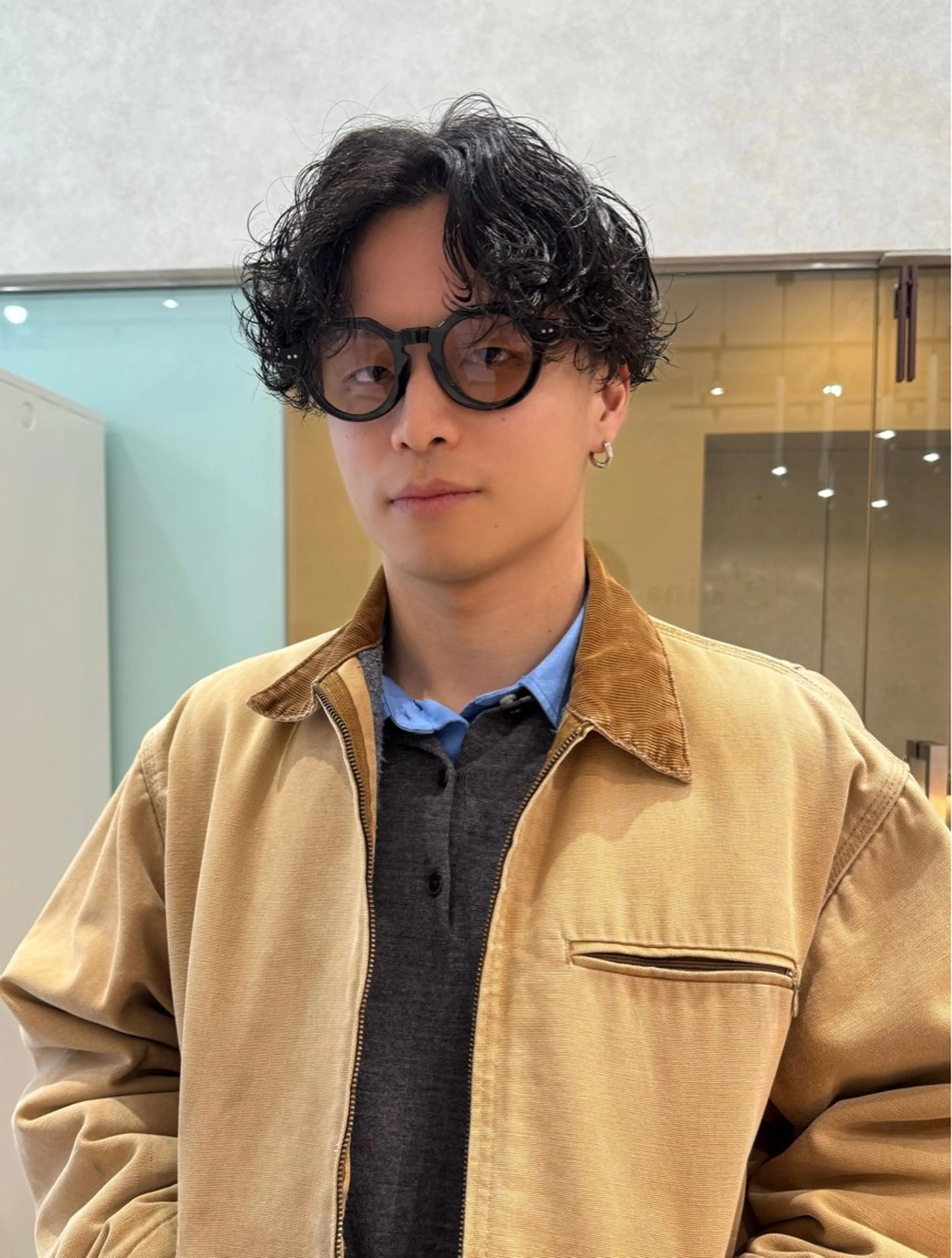 メンズ メンズパーマ 波巻きパーマ カット パーマ mahoメンズ/韓国 🦋ハイトーンのヘアスタイル