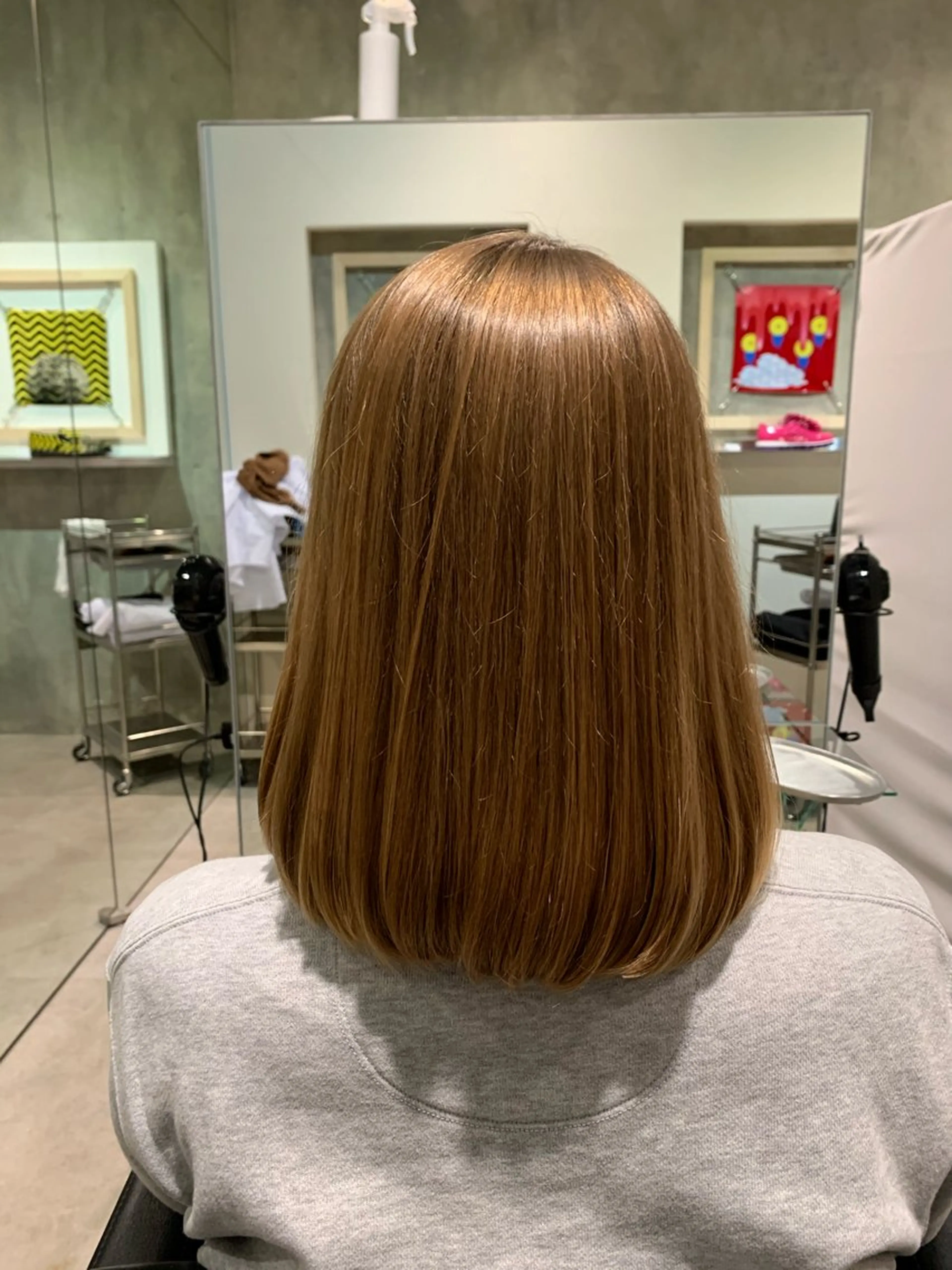 ミディアム カラー ブラウンカラー ボブ レイヤー/艶髪/ 髪質改善/YUYAのヘアスタイル