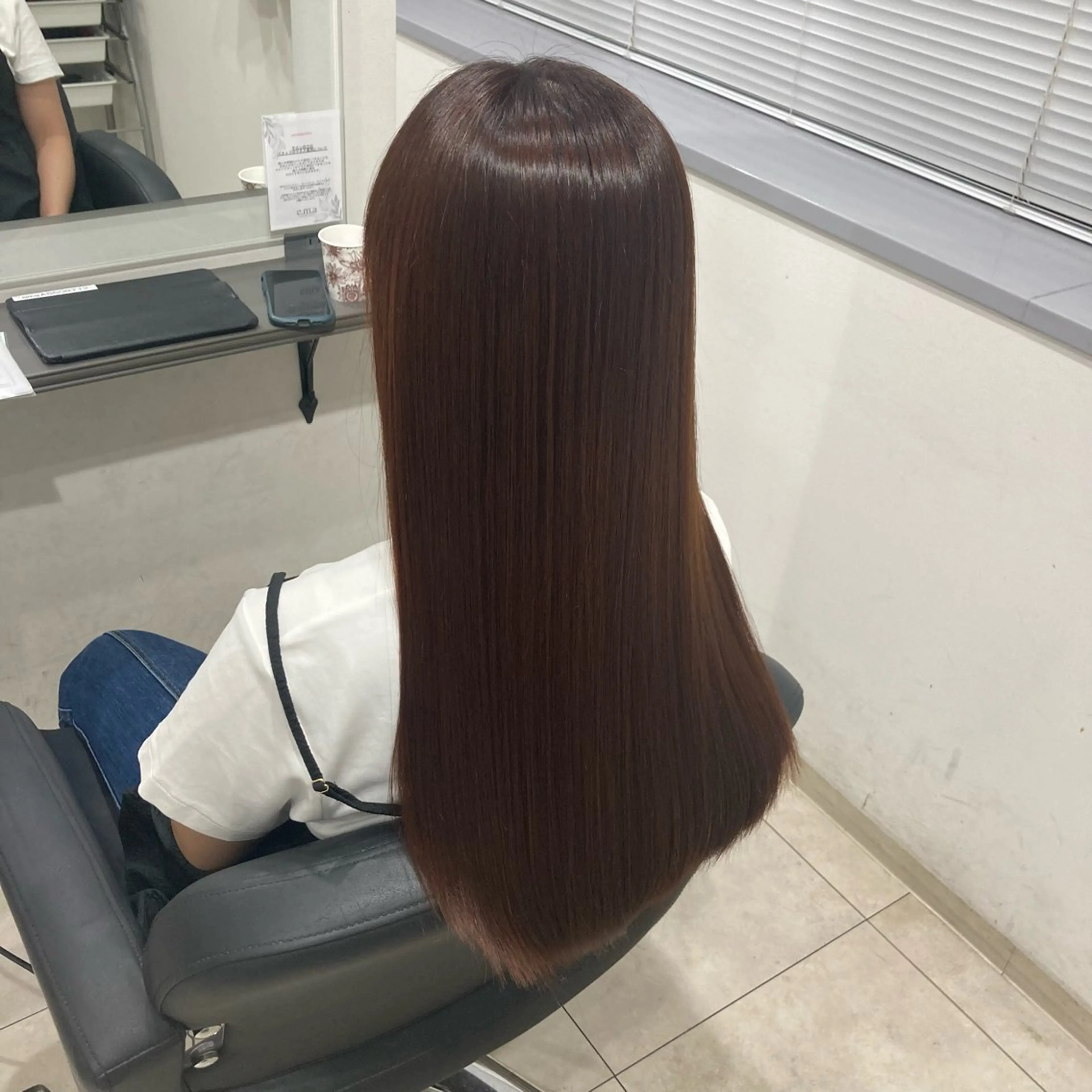 ロング カラー ブラウンカラー オレンジ オレンジブラウン ピンクカラー🎀 米津 美佑のヘアスタイル