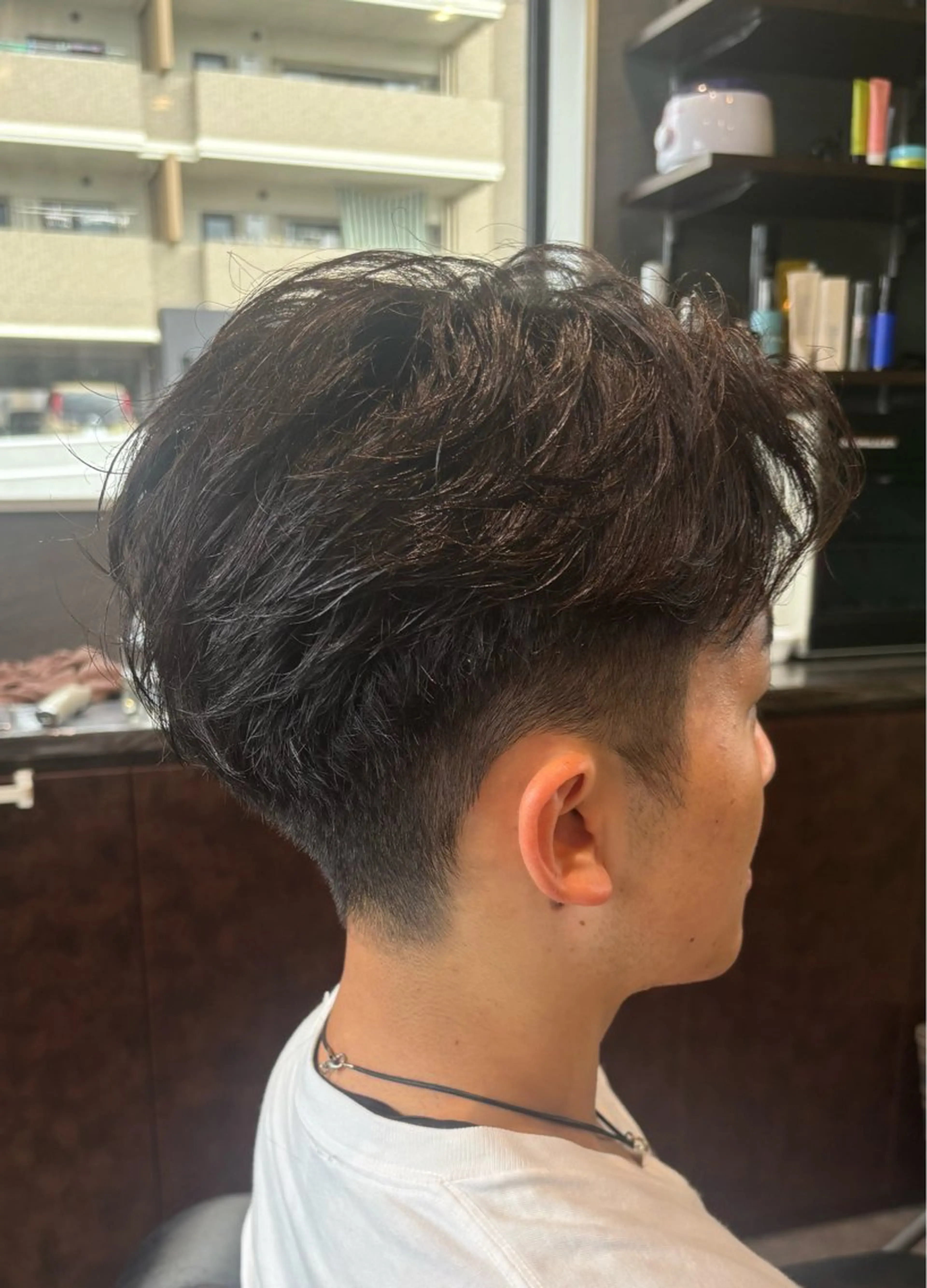 ショート メンズ カット 鼎一真ハイトーン/ パーマ/何でも屋さんのヘアスタイル