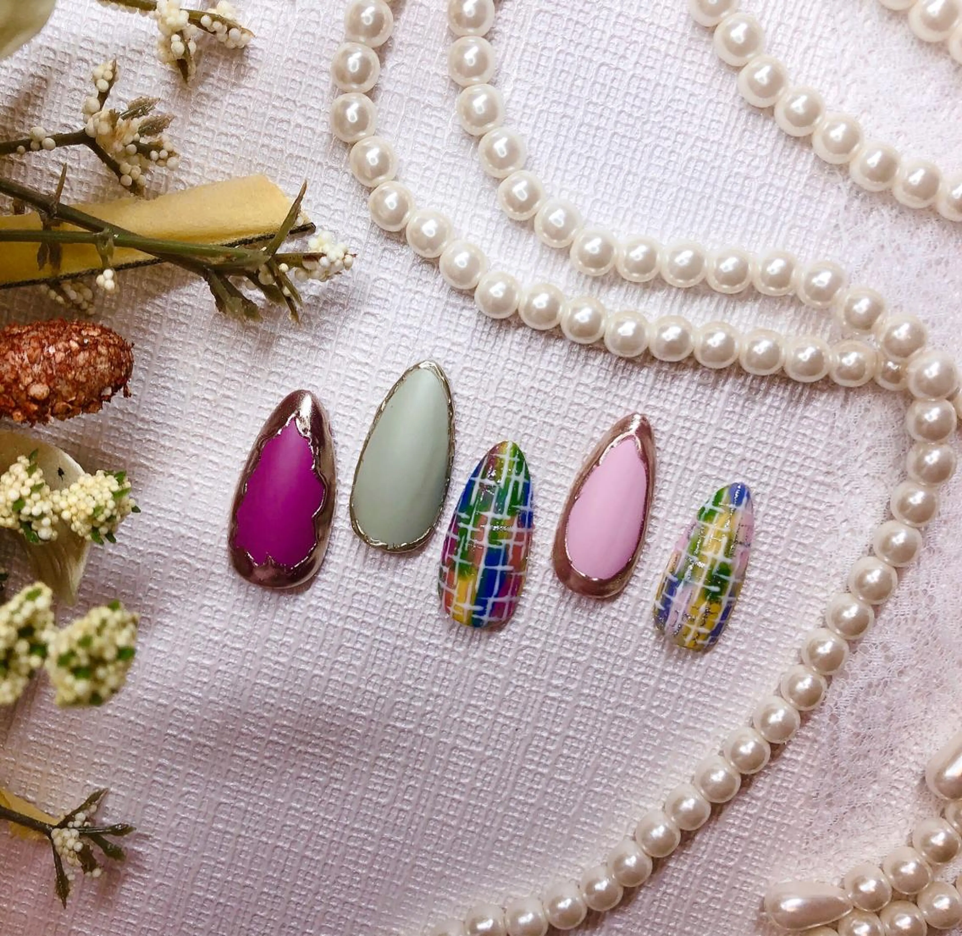 ネイル ツイードネイル 🍭Kiara Nail🍭のネイルデザイン